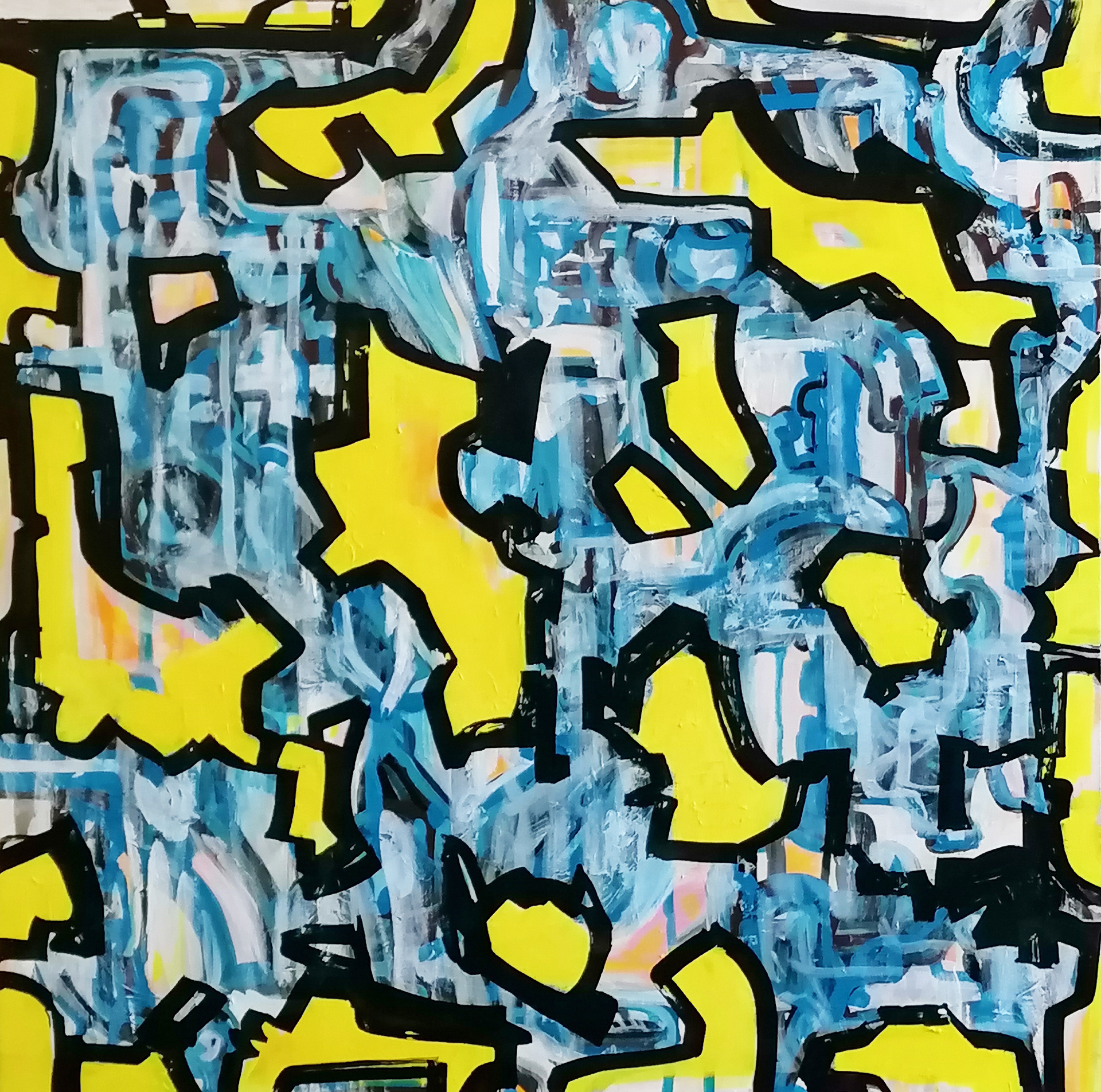 Electric Nectar. Acrylic on canvas. 80x80cm