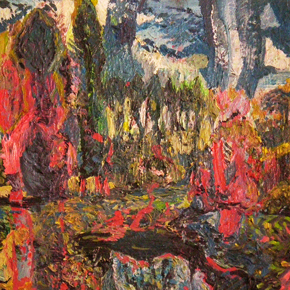 melting gardens.30x30cm.oil.