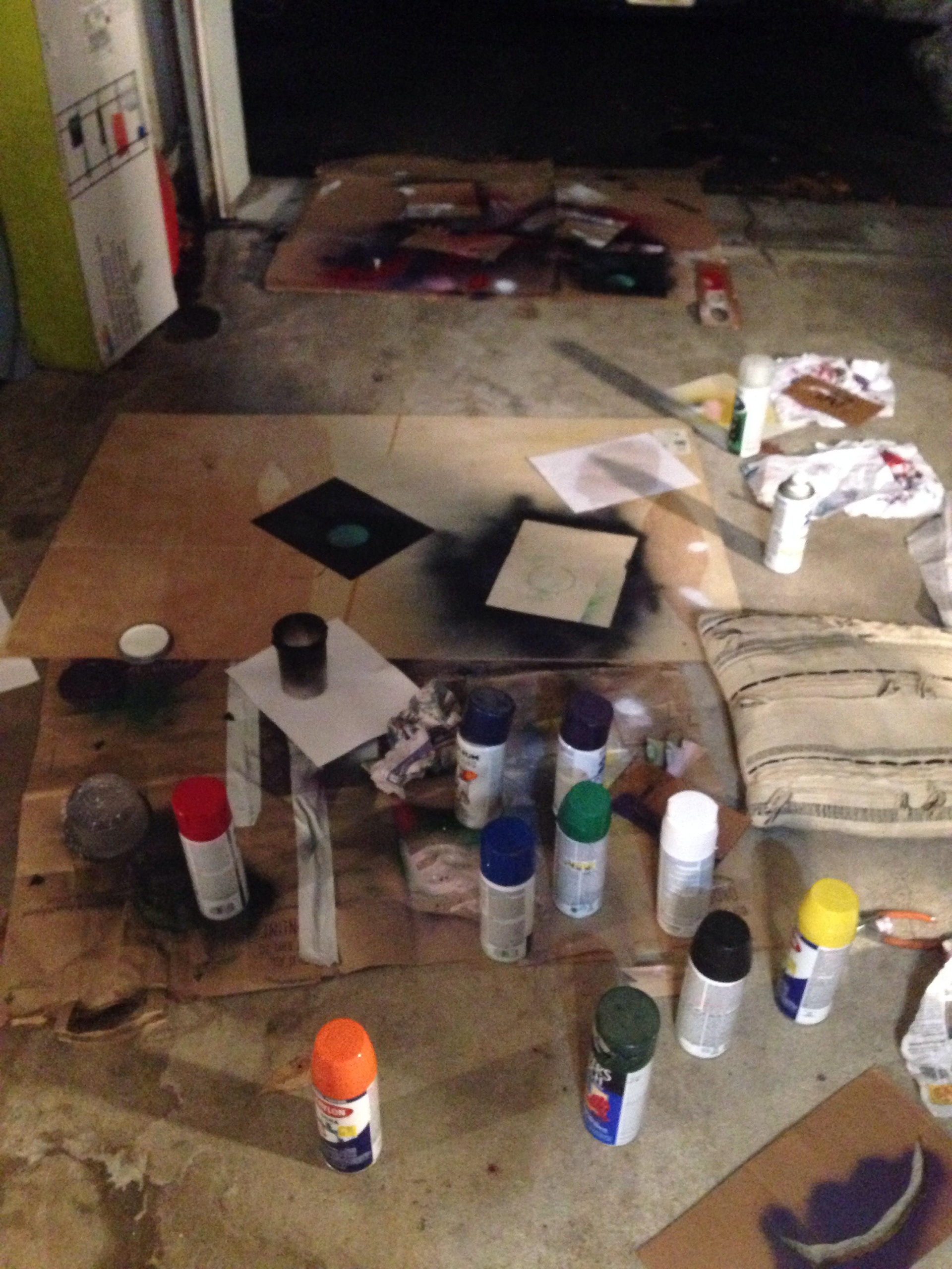 Spray paint setup