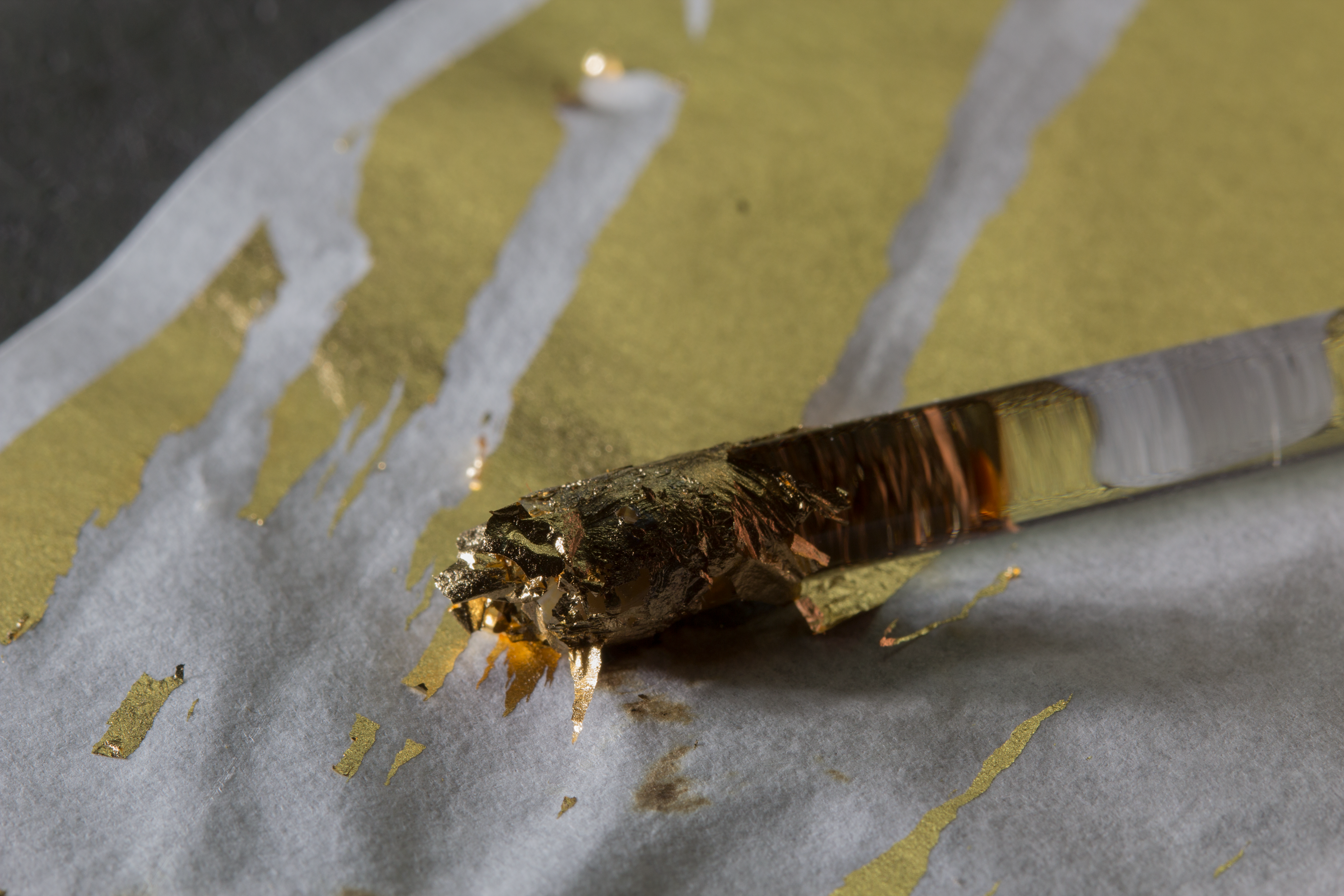 Glass rod with gold, for tint