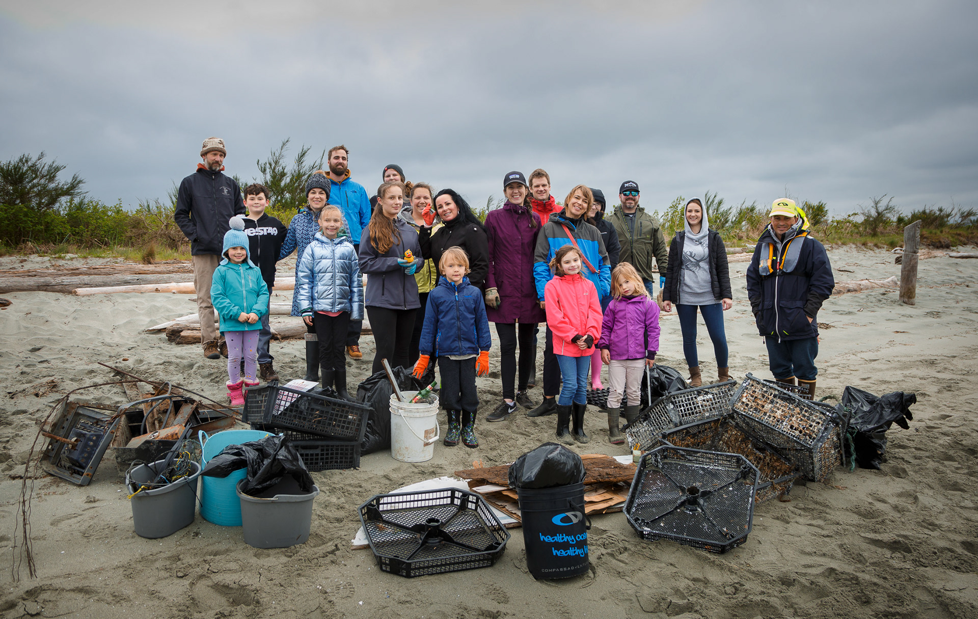 Rotary Club of Comox Valley beach cleanup