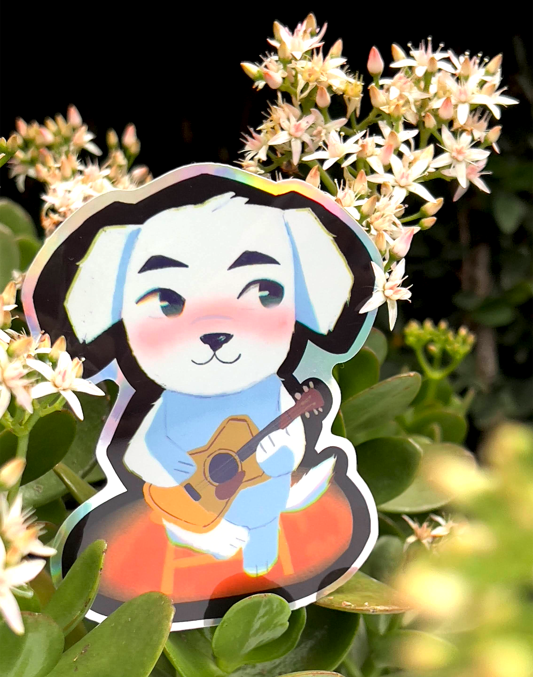 Animal Crossing K.K. Slider holographic sticker