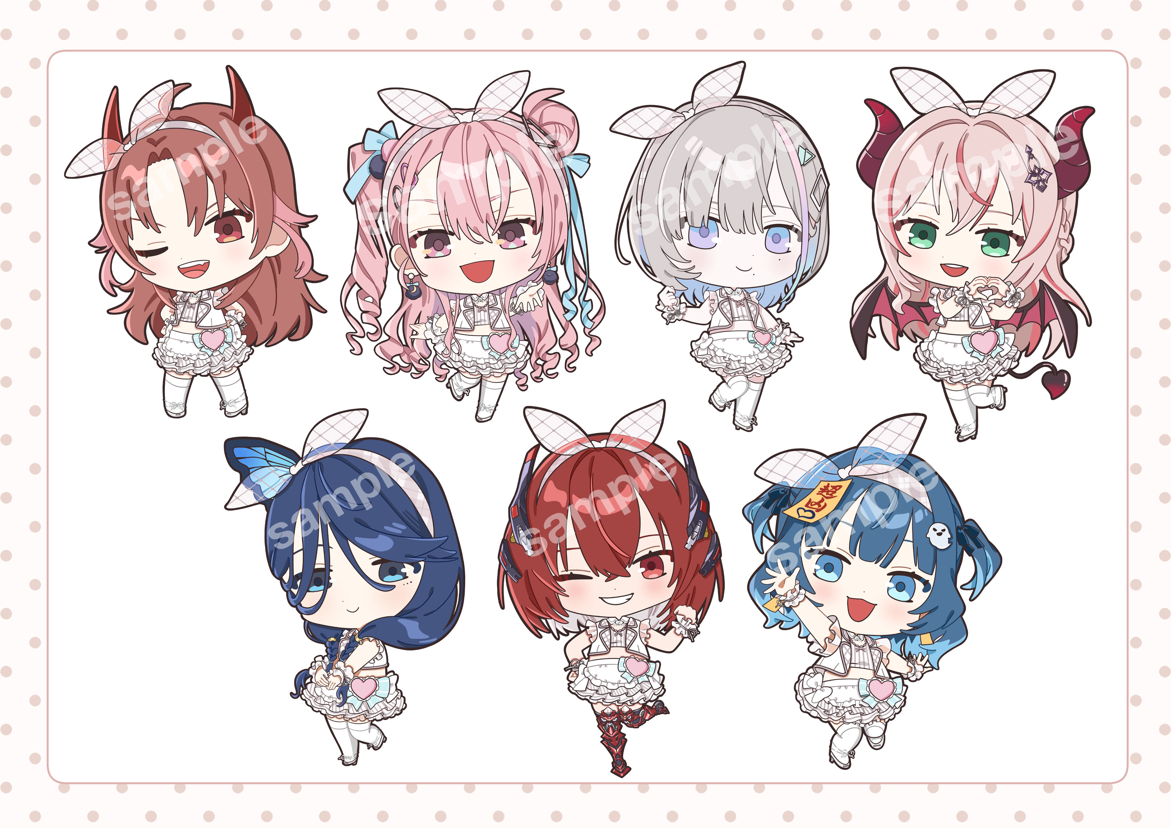 2023年 株式会社エンカウンター White&CrossLoad×VVorks コラボカフェ グッズSDイラスト