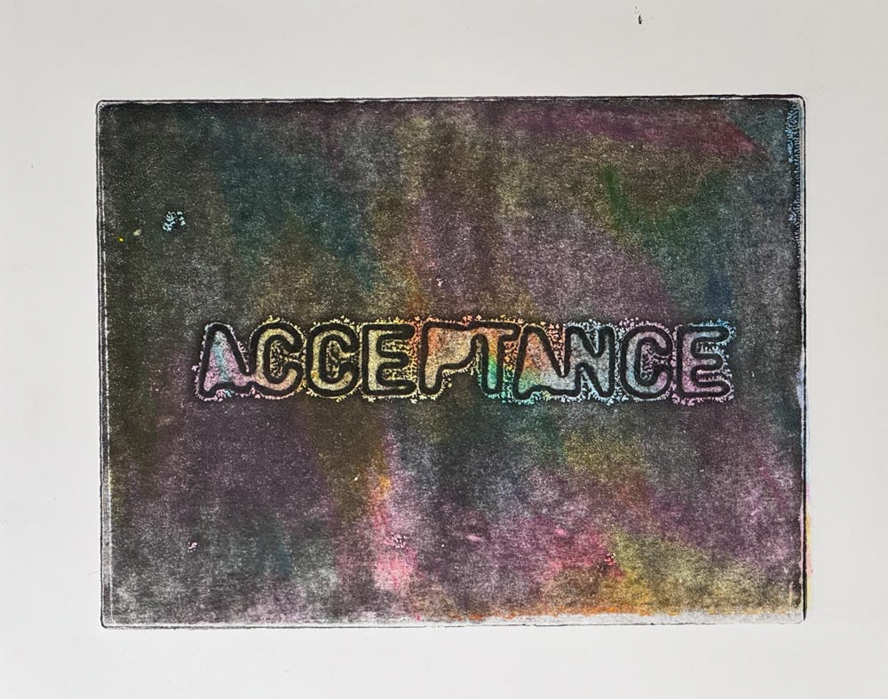 Acceptance 2 | Monoprint | 8x10 | 2024