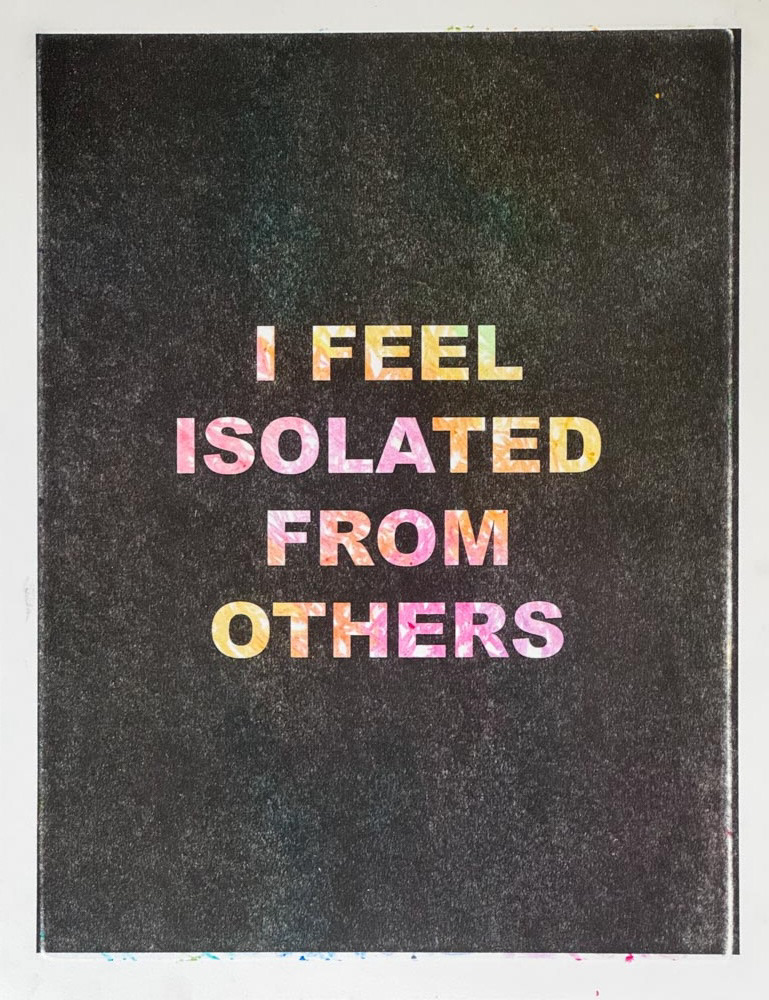 Untitled Illness Phrases 5 | Monoprint and Risograph | 10x13 | 2024