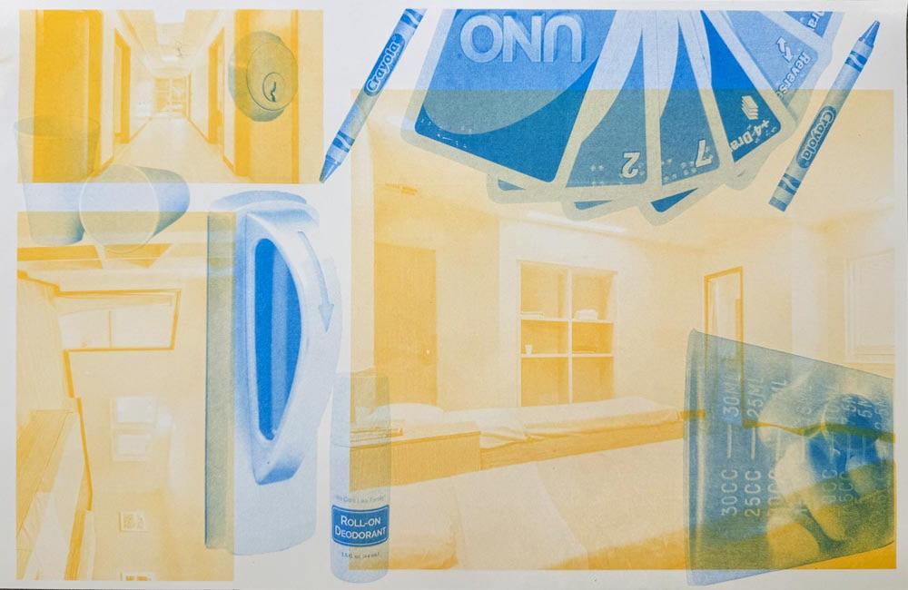 Untitled Inpatient | Risograph Print | 11x17 | 2024