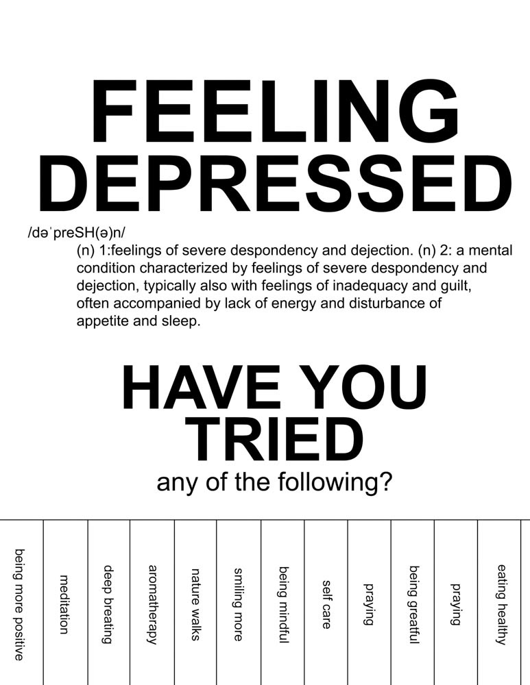 Feeling Depressed (Positive) Digital Illustration | 2023