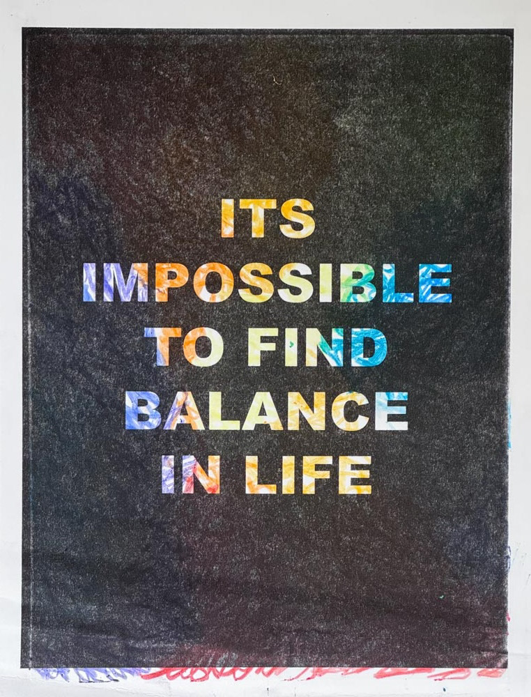 Untitled Illness Phrases 4 | Monoprint and Risograph | 10x13 | 2024