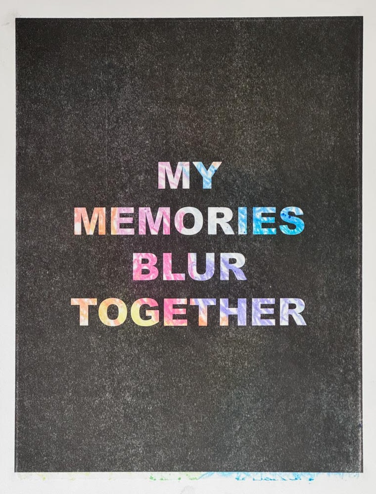 Untitled Illness Phrases 2 | Monoprint and Risograph | 10x13 | 2024