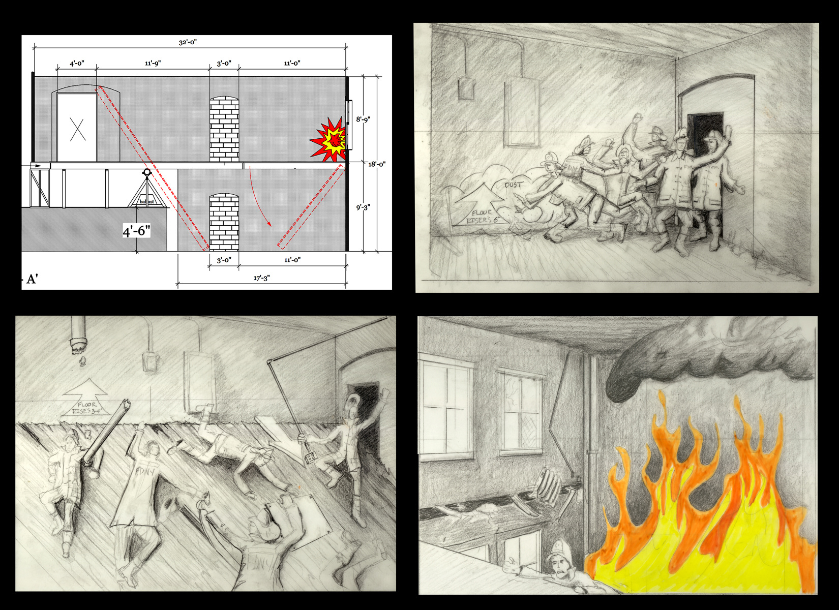 Tilting Floor Illustration
