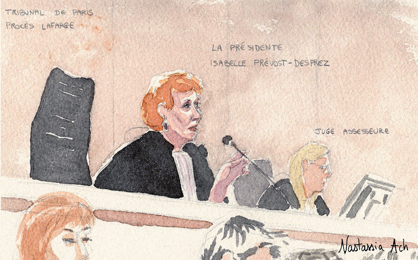 Procès Lafarge - Tribunal judiciaire de Paris - décembre 2025 - la présidente Isabelle Prévost-Desprez