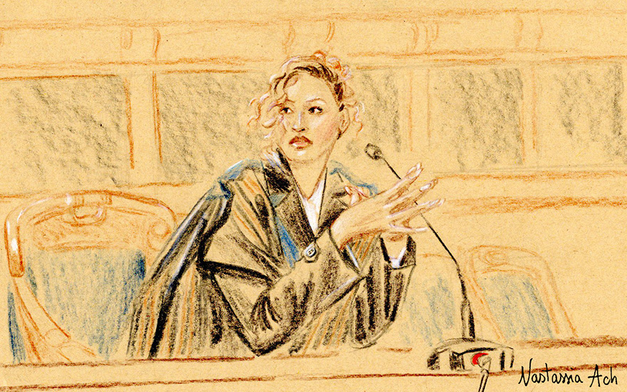 5 mars 2026 - Paris Fashion Week - Palais de Justice de Paris - Flora Coquerel, avocate générale au procès-défilé du créateur Mossi Traoré - © Nastassia Ach