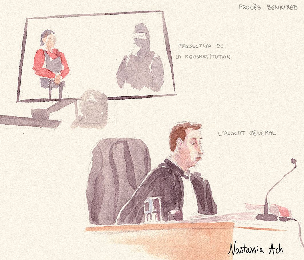 Procès Benkired - Palais de Justice de Paris - octobre 2025 - diffusion de la vidéo de reconstitution du crime, M. l'avocat général