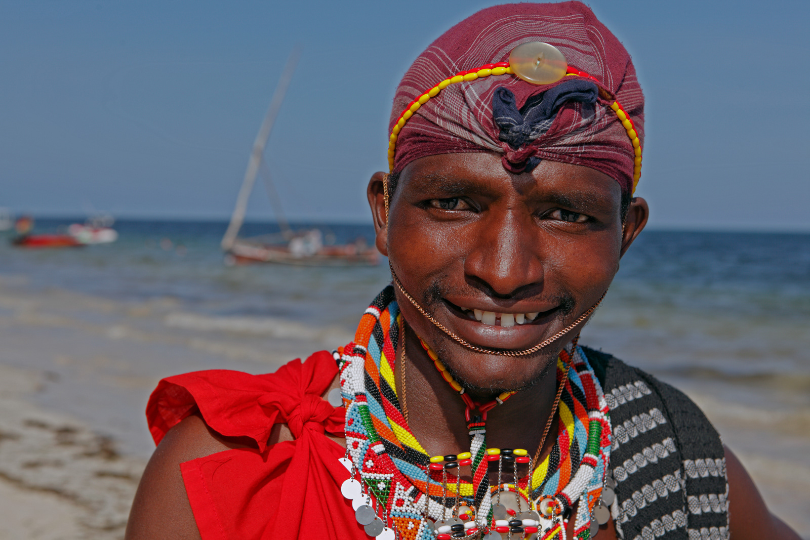 Trinket salesman, Mombasa, Kenya