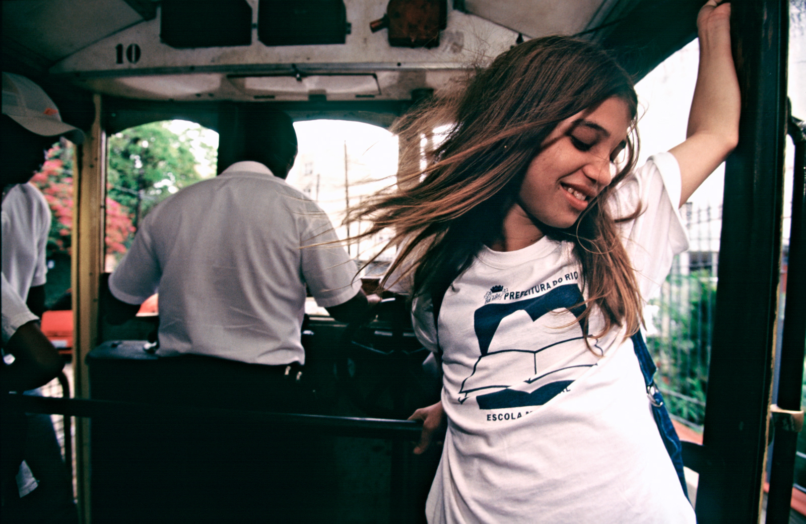 Girl on tram, Rio de Janiero, Brazil