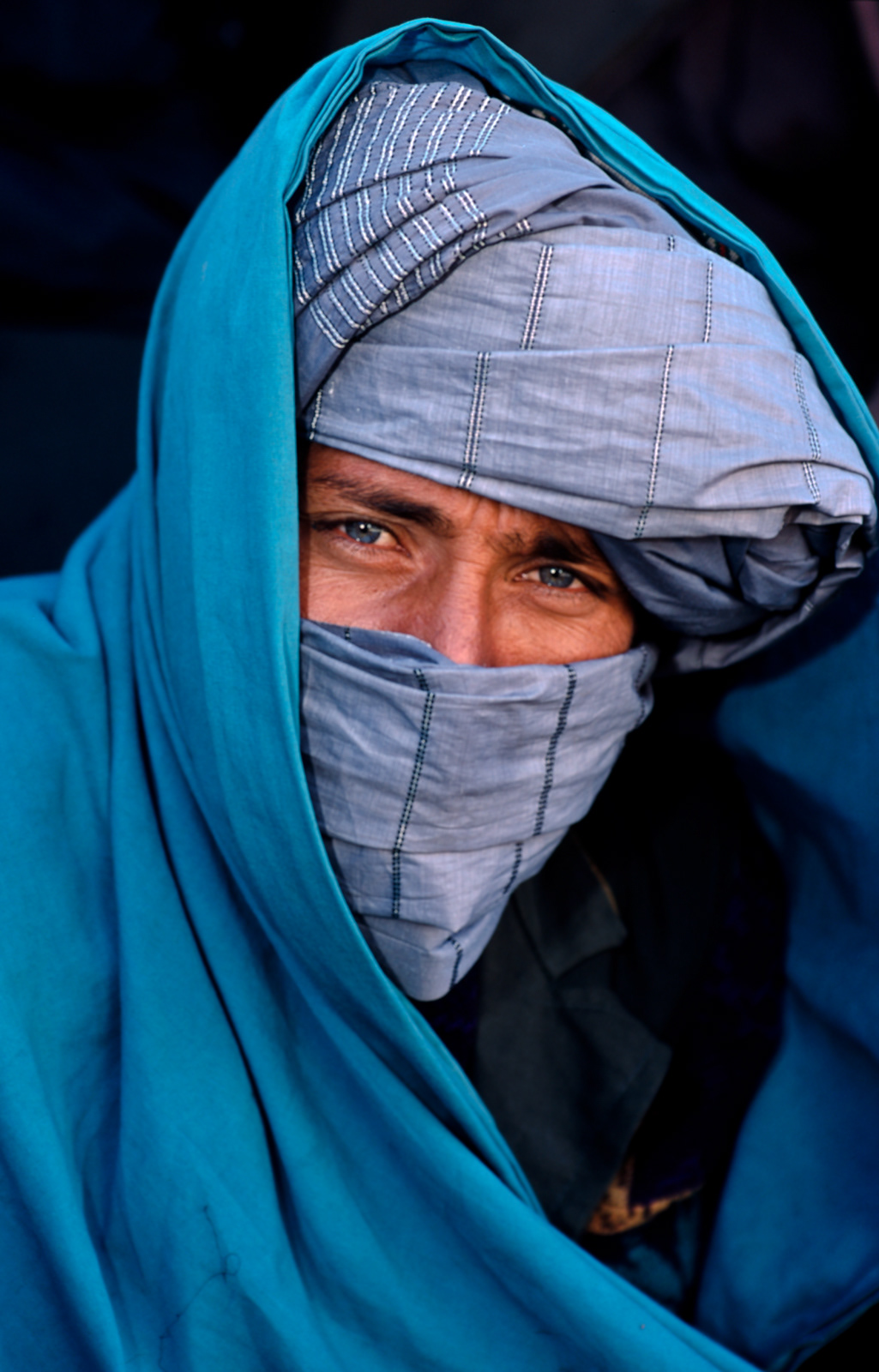 Blue man, Herat, Afghanistan