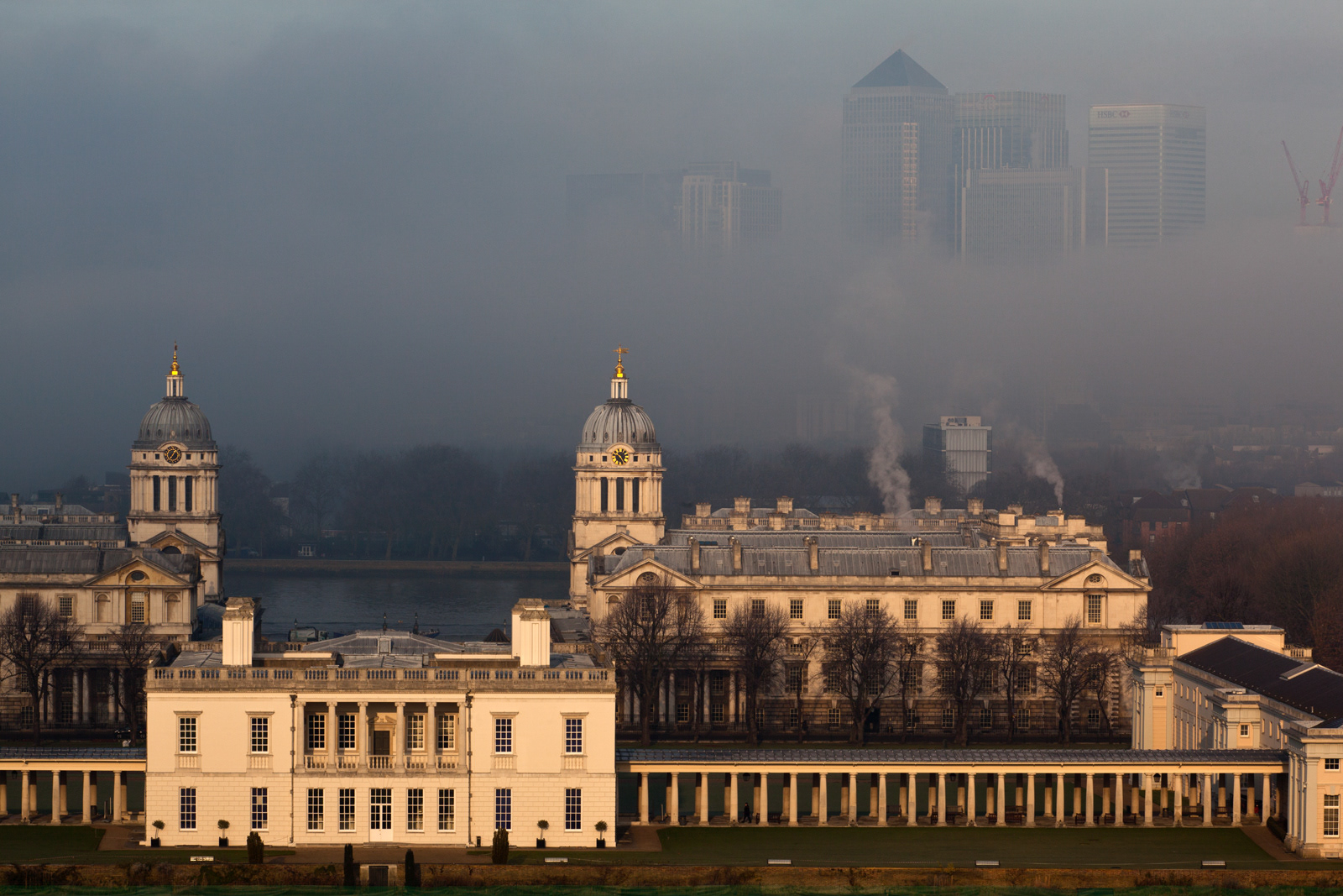 Foggy Morning, Old Royal Naval College, Greenwich, London