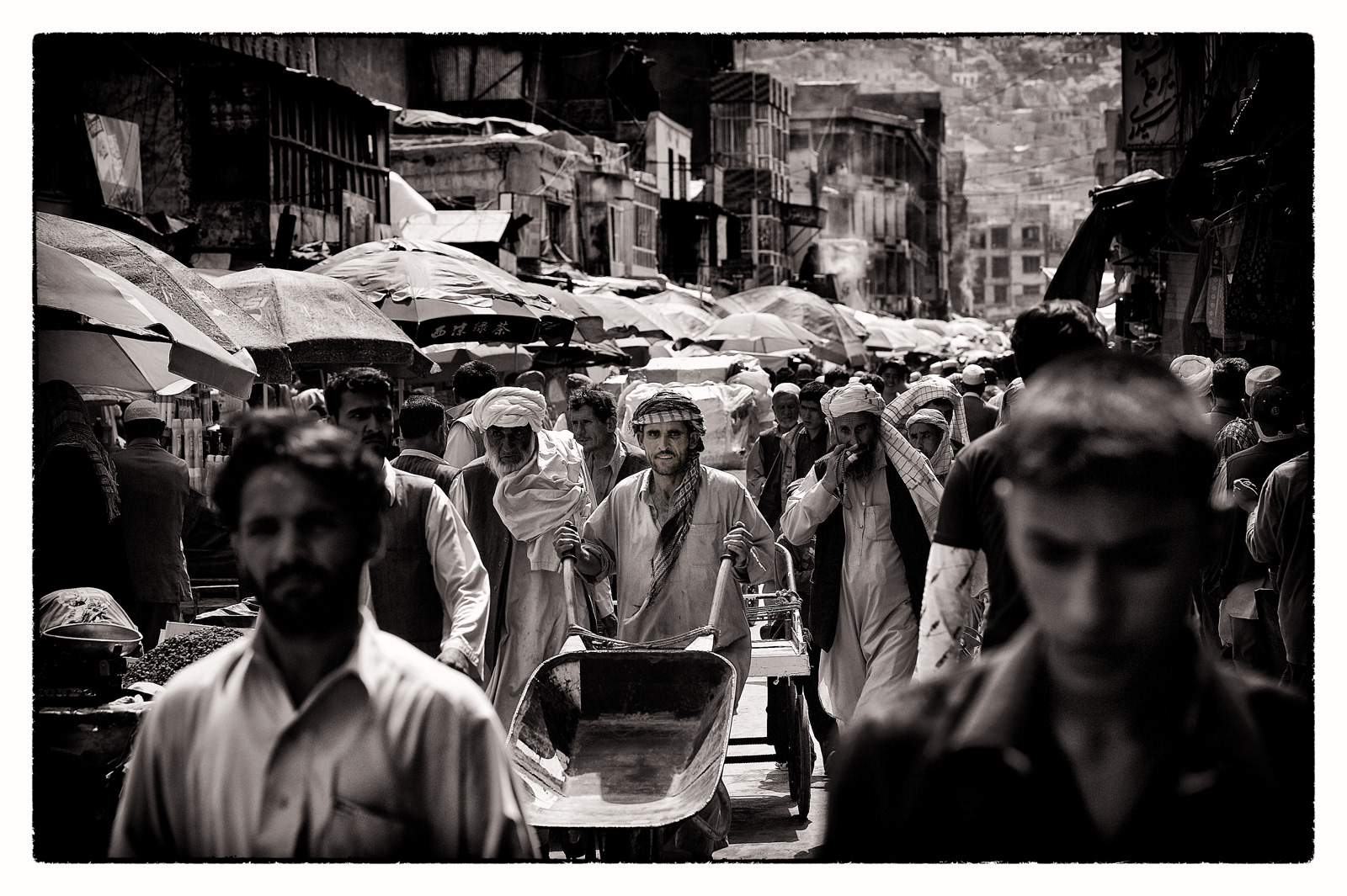 Busy Market Street, Kabul