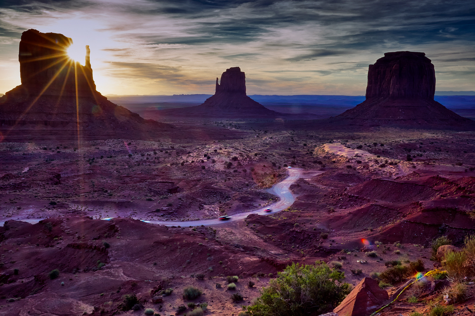 Daybreak, The Mittens, Monument Valley, Utah, USA