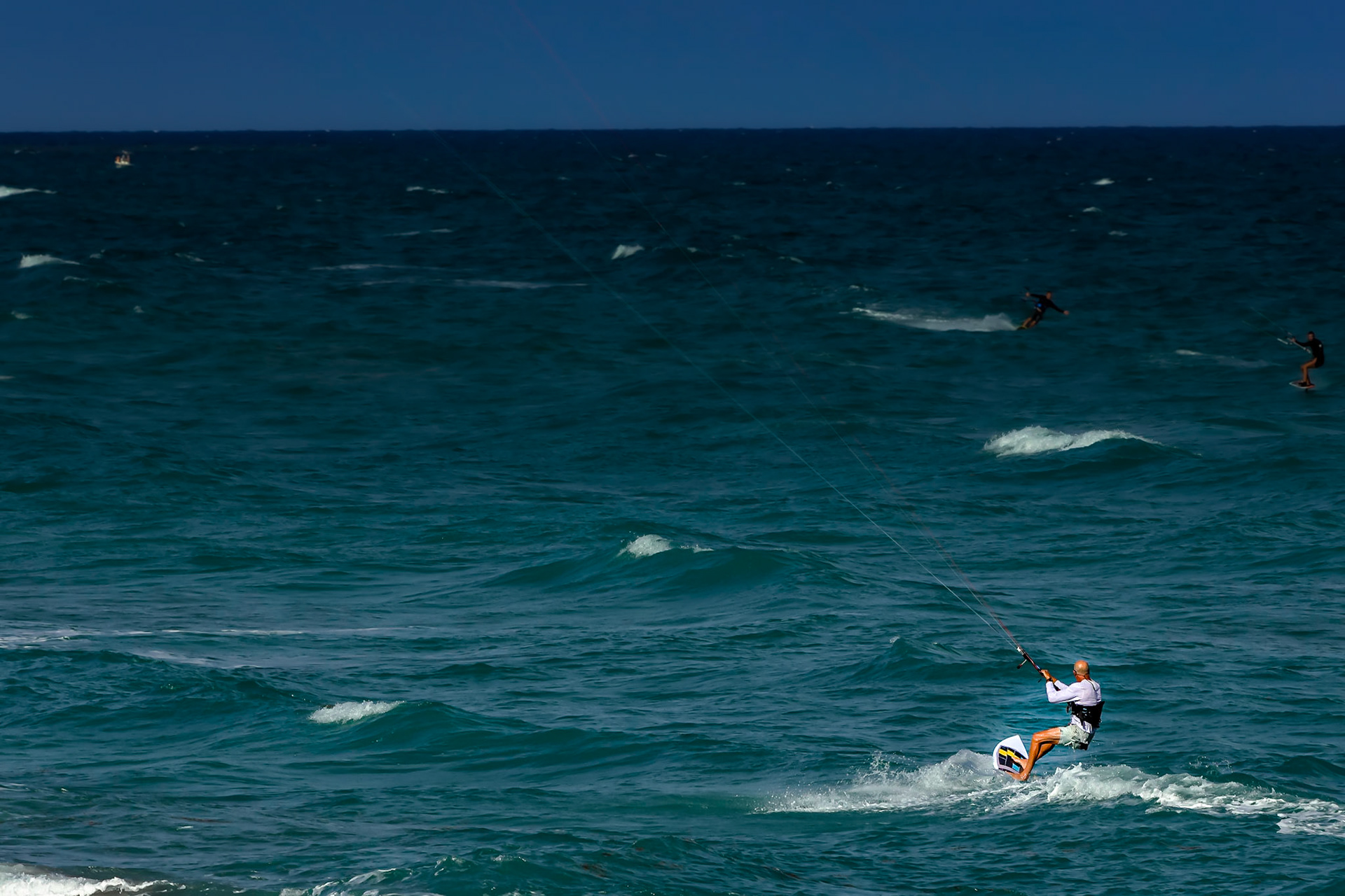 Kite surfer on a wave