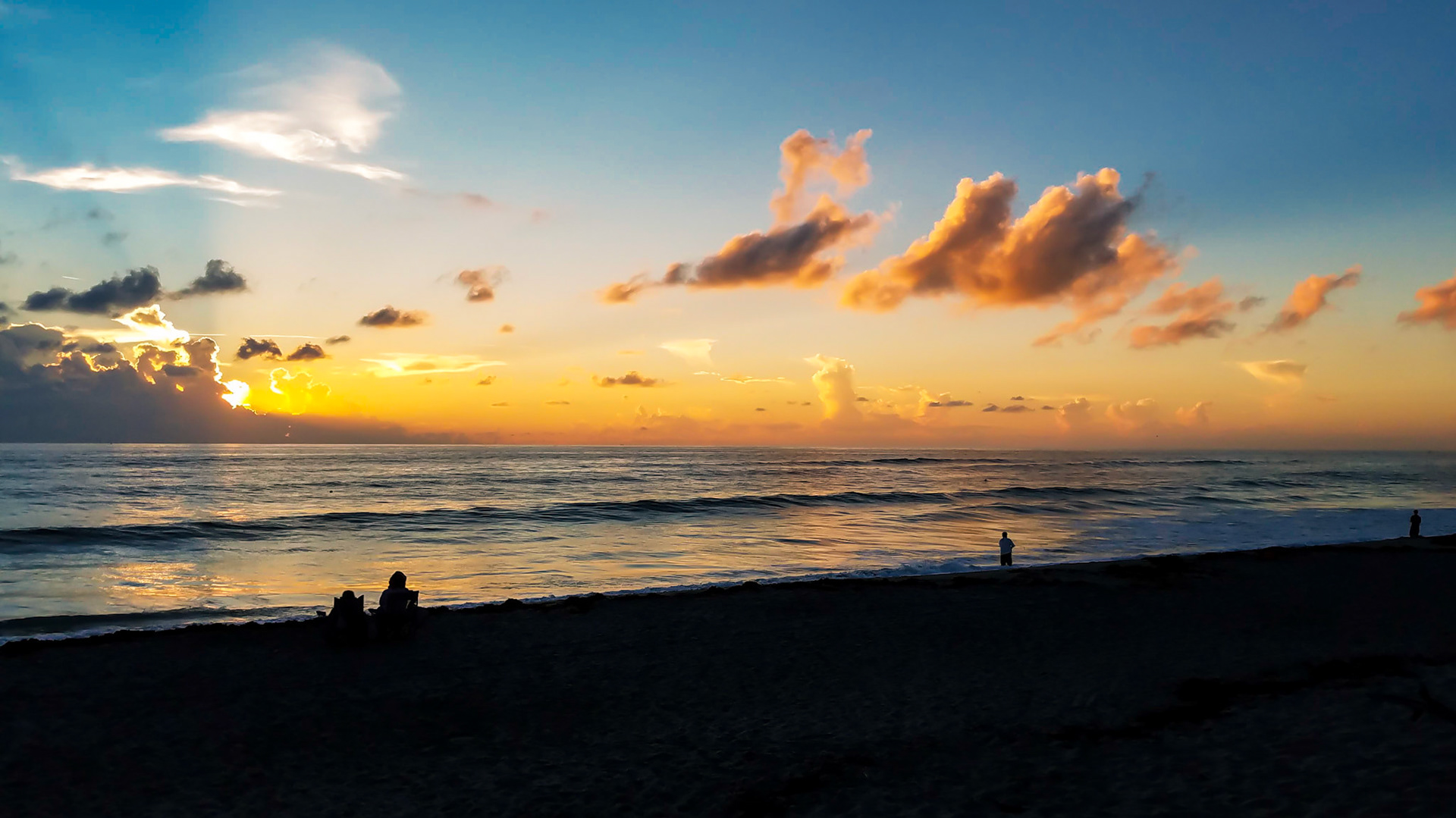 Sunrise beach views.