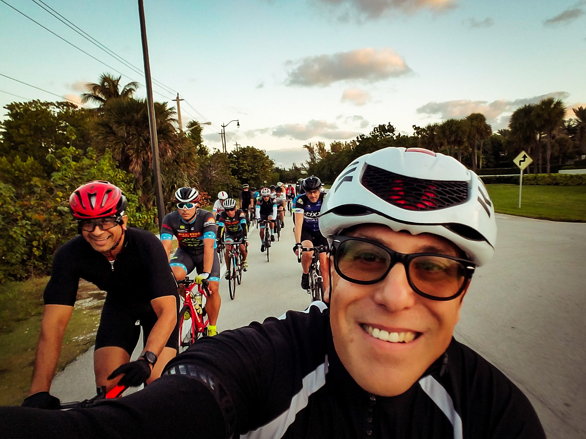 Riding with the group on A1A.