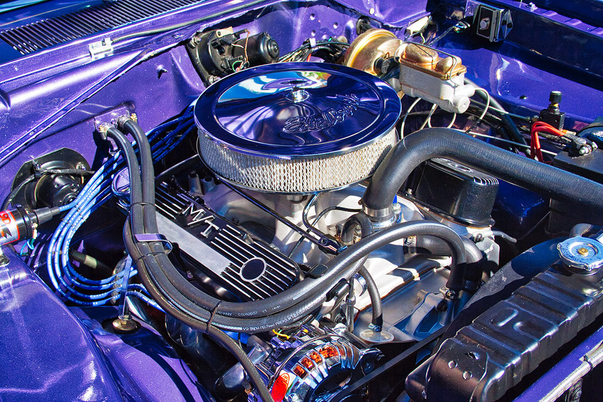 Car Show Street Racer Engine Compartment