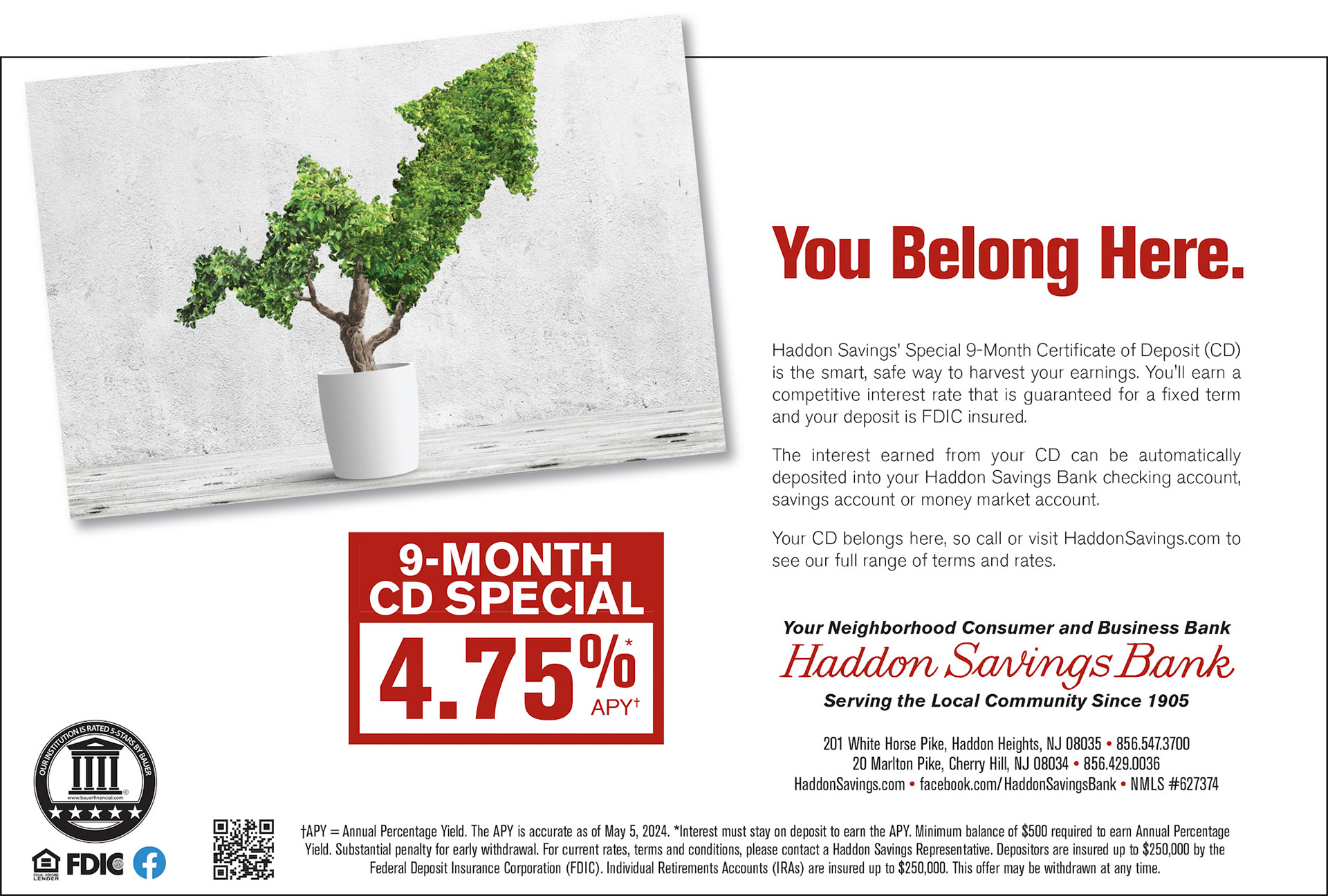 Print ad for CD rates