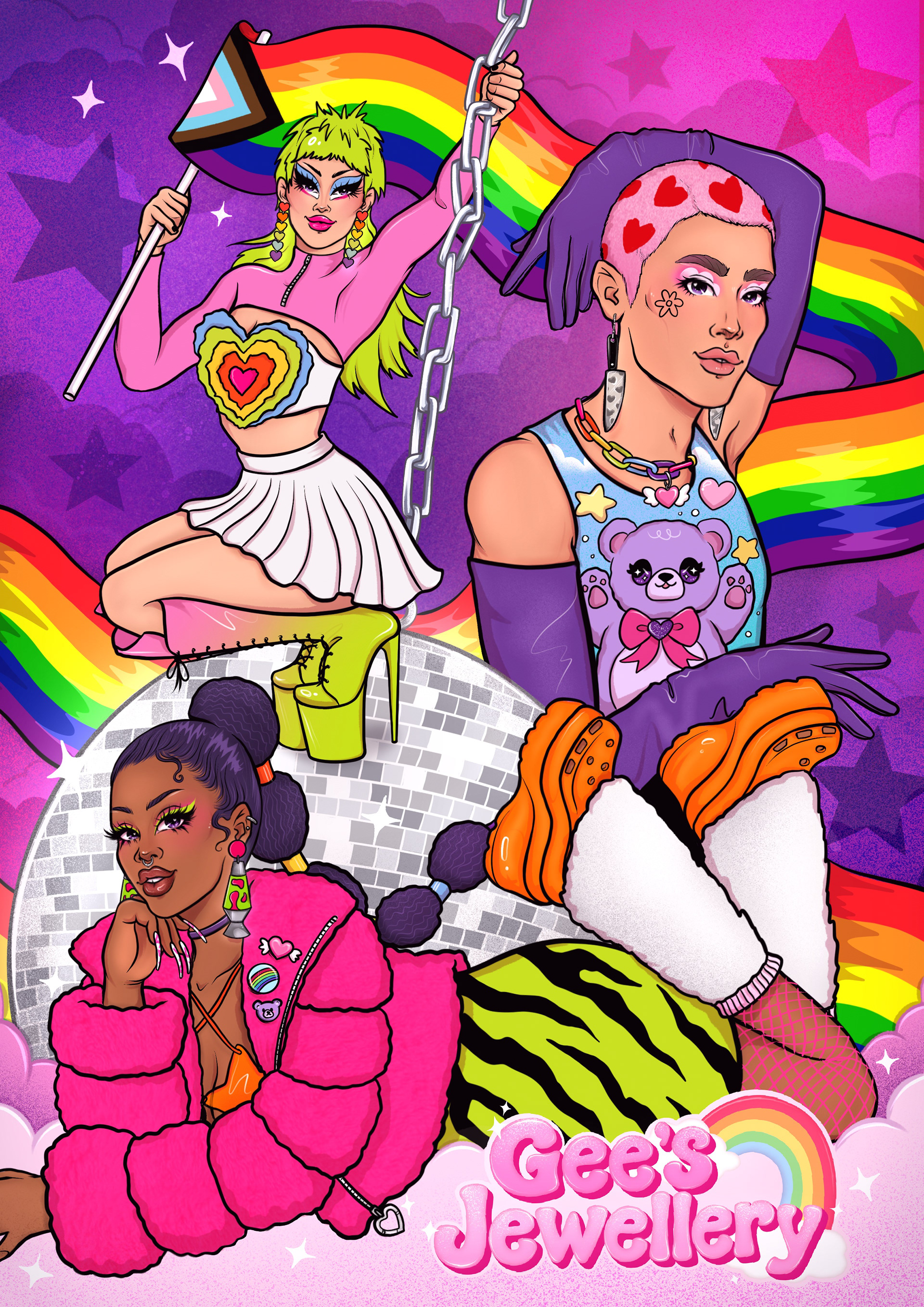 Gee's Jewellery Pride Print