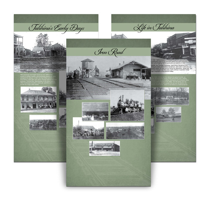 Wall panels for the Talihina Chamber of Commerce through Impressions Printing.
