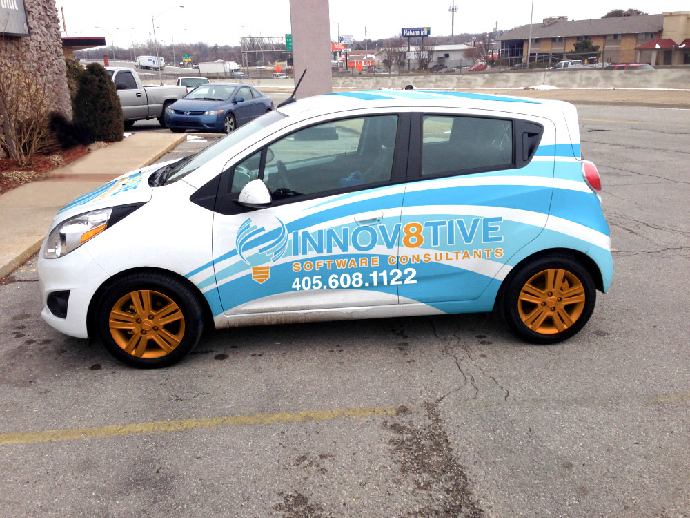 Car wrap for Innov8tive Software through Impressions Printing.