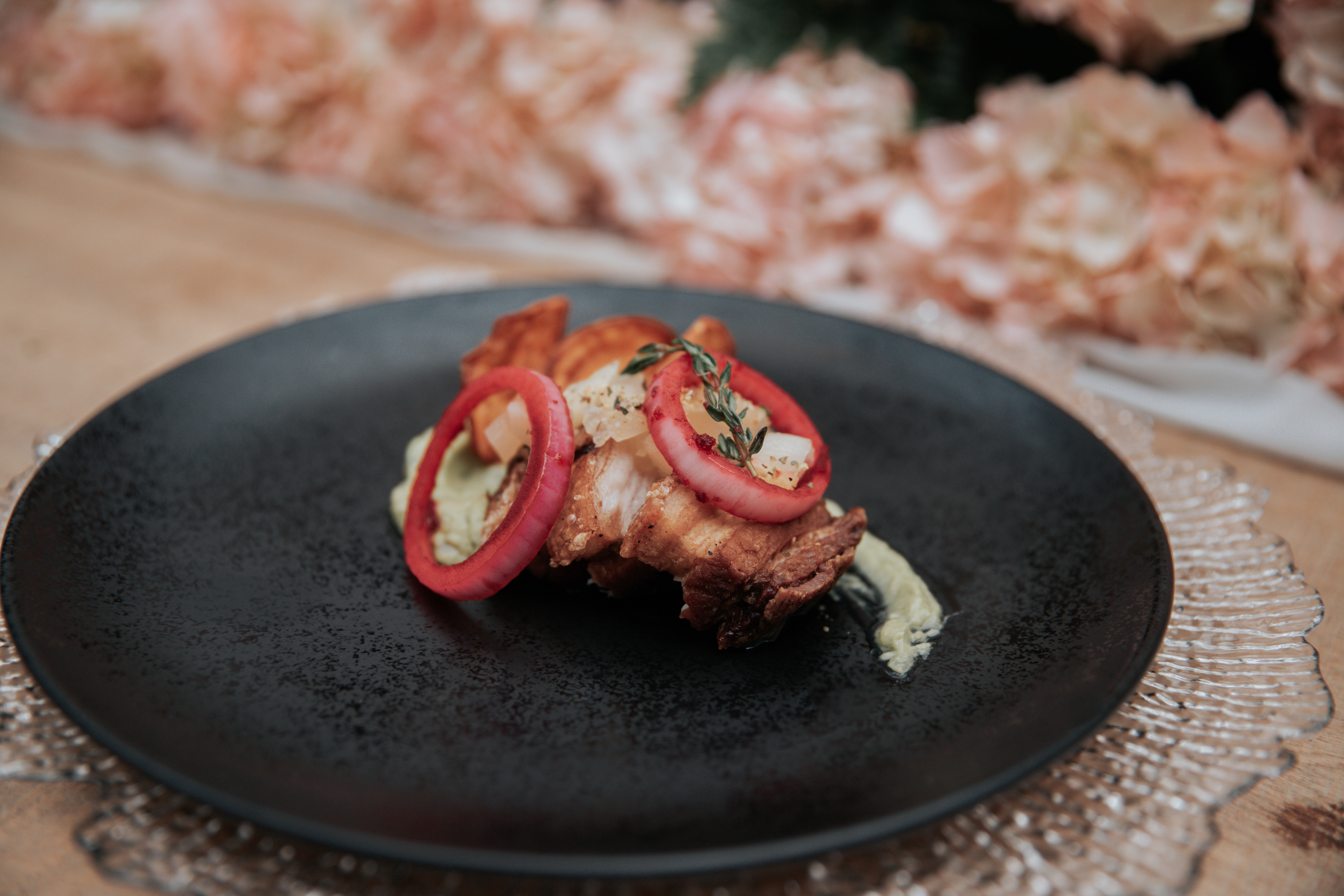 Ceviche de chicharrón al barril