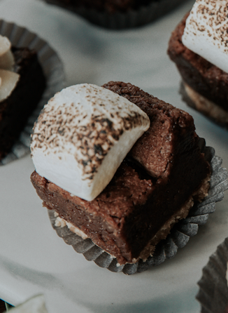 Mini Brownies de S`mores