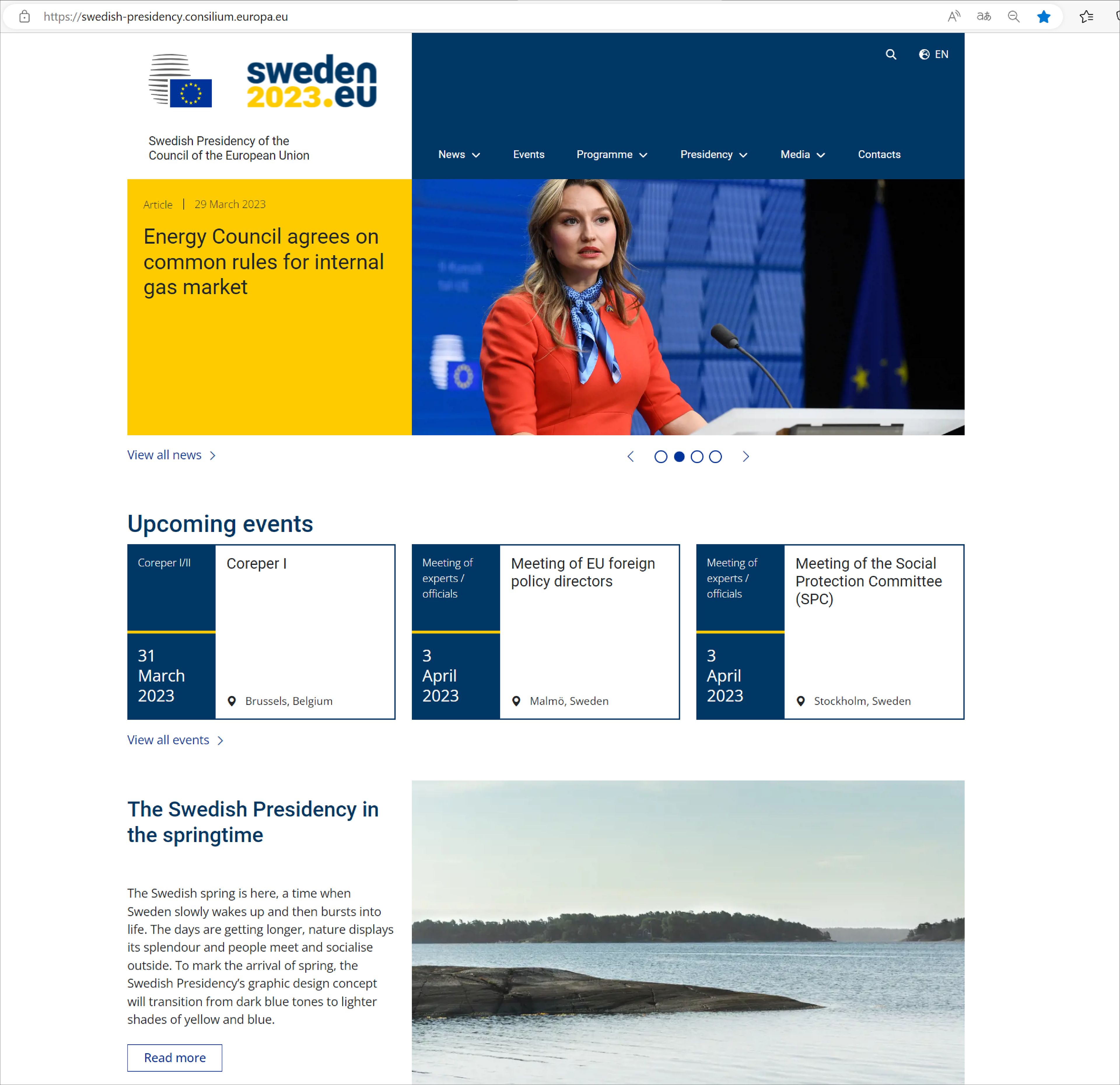 Visuell kommunikation för Sveriges ordförandeskapet i EU 2023 av Roth Design Studio