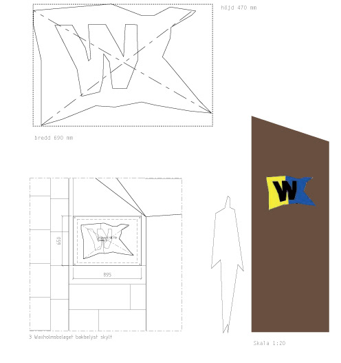 Rumslig visuell gestaltning för platsen Strömkajen av Roth Design Studio