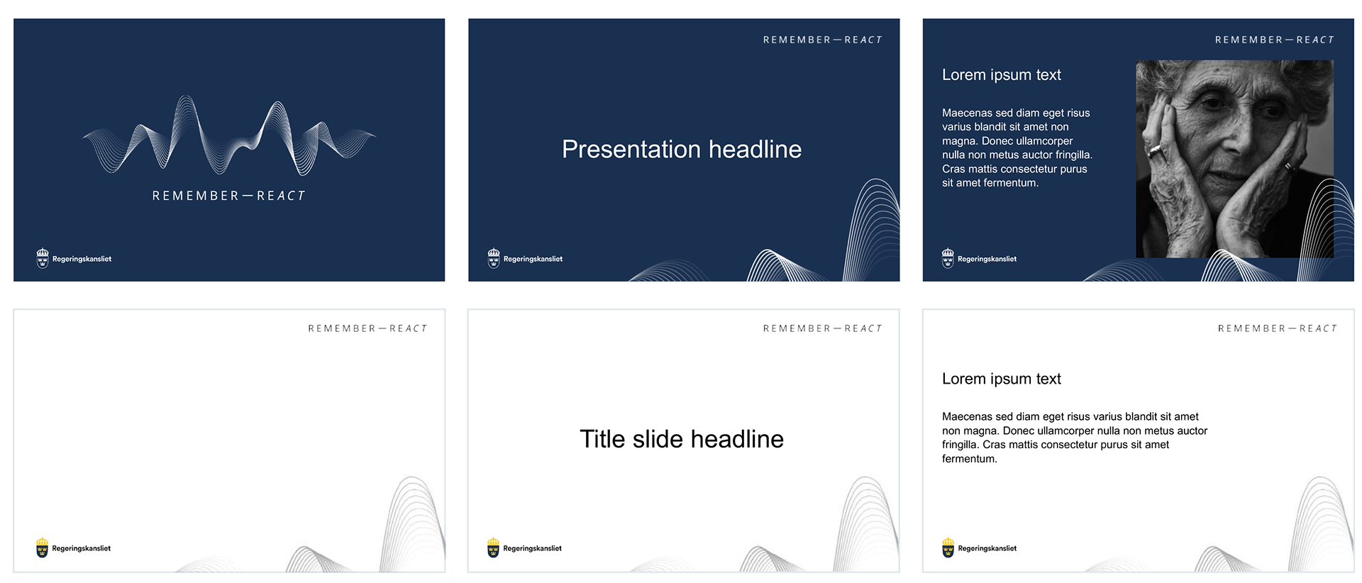 Visuell kommunikation för konferens Remember React av Roth Design Studio