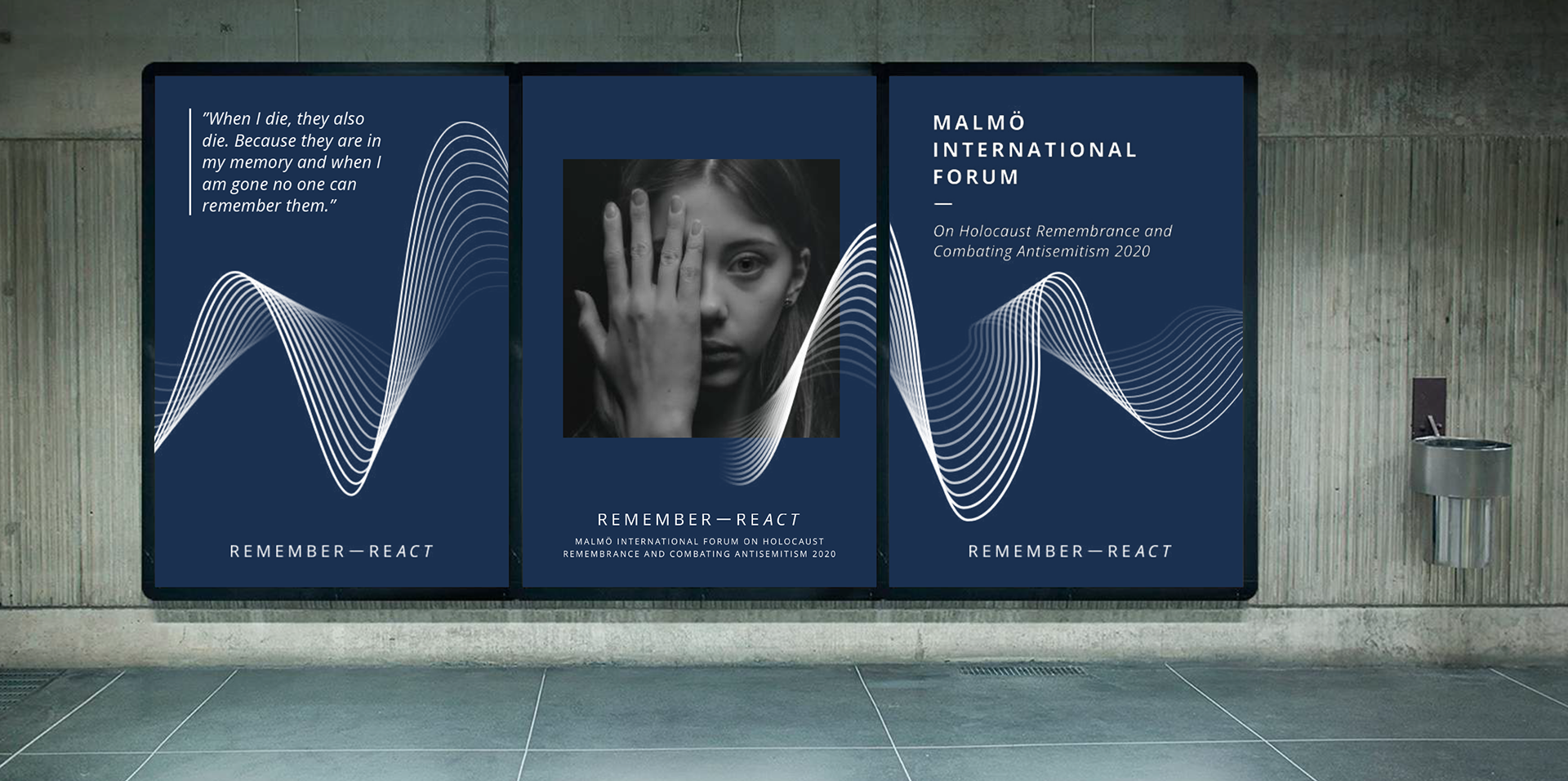 Visuell kommunikation för konferens Remember React av Roth Design Studio
