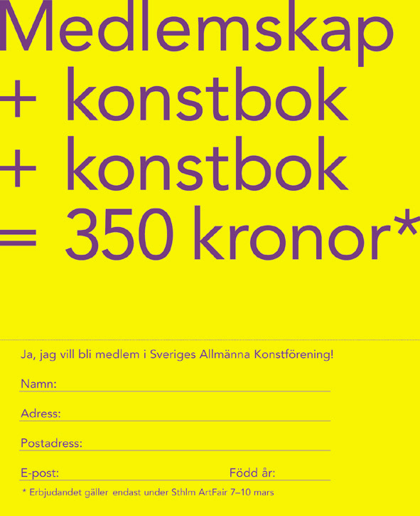 Graphic – Sveriges Allmänna Konstförening – Roth Design Studio