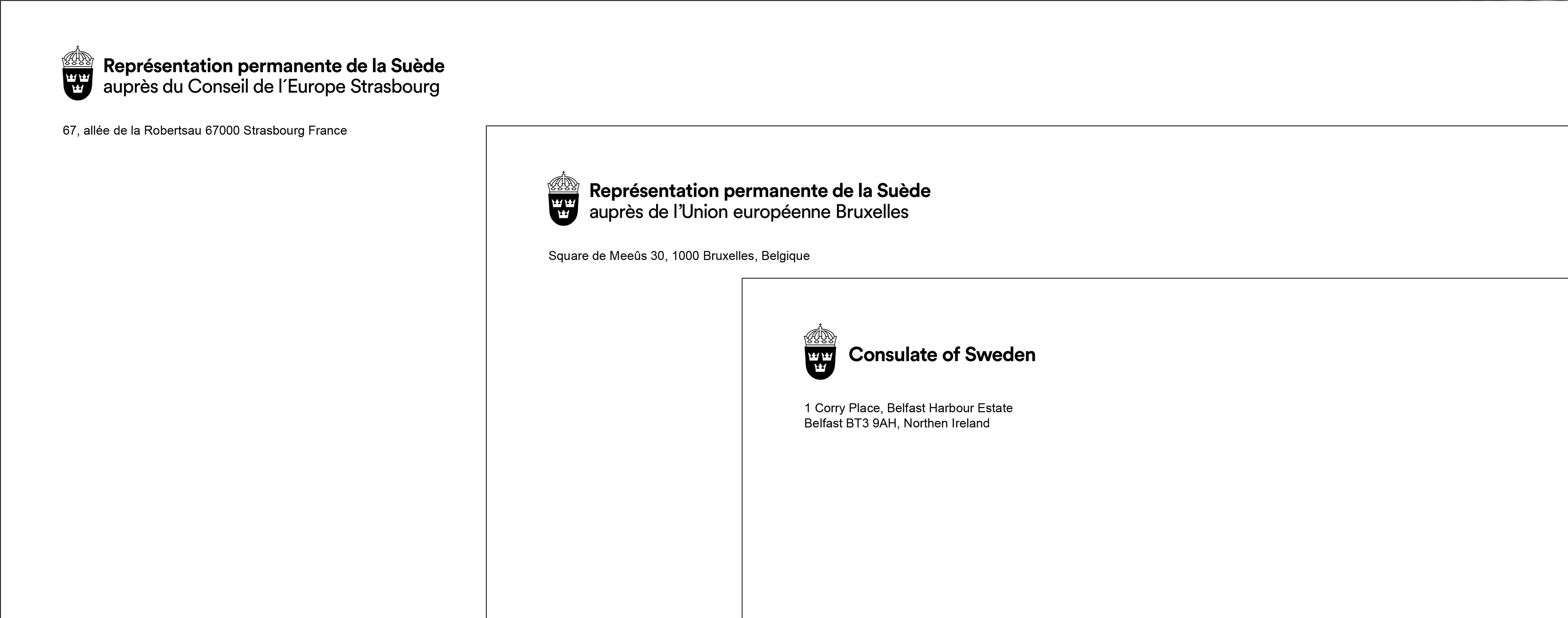 Visuell kommunikation för Regeringskansliet av Roth Design Studio