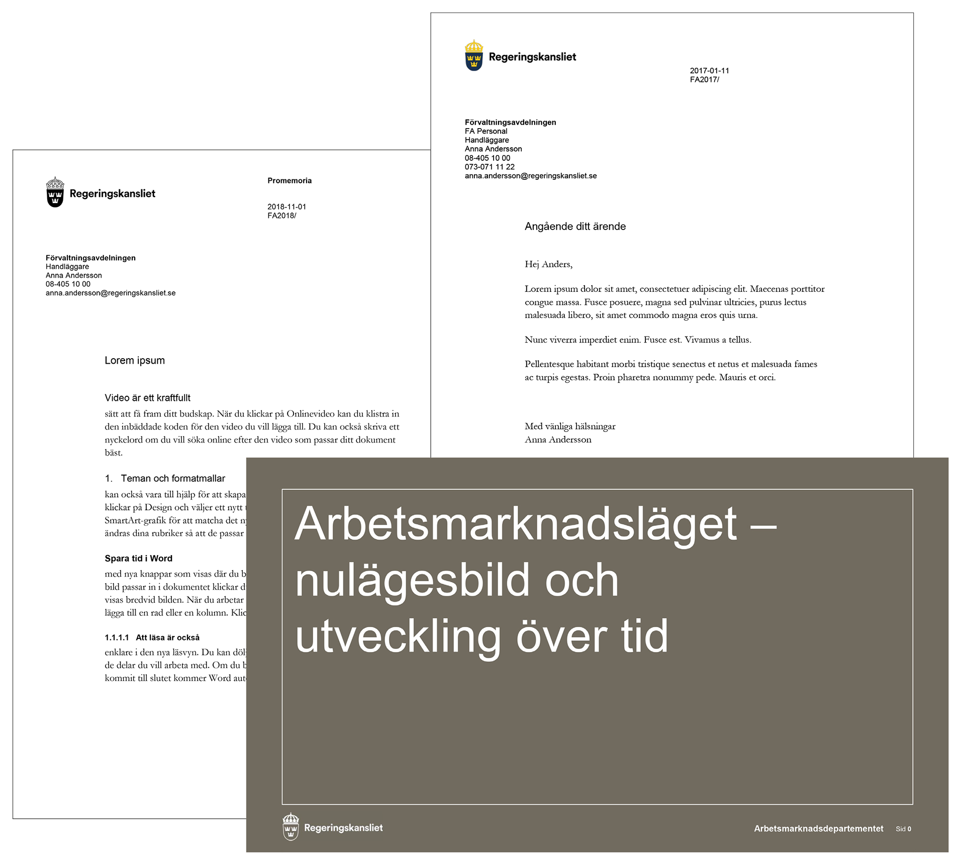 Visuell kommunikation för Regeringskansliet av Roth Design Studio