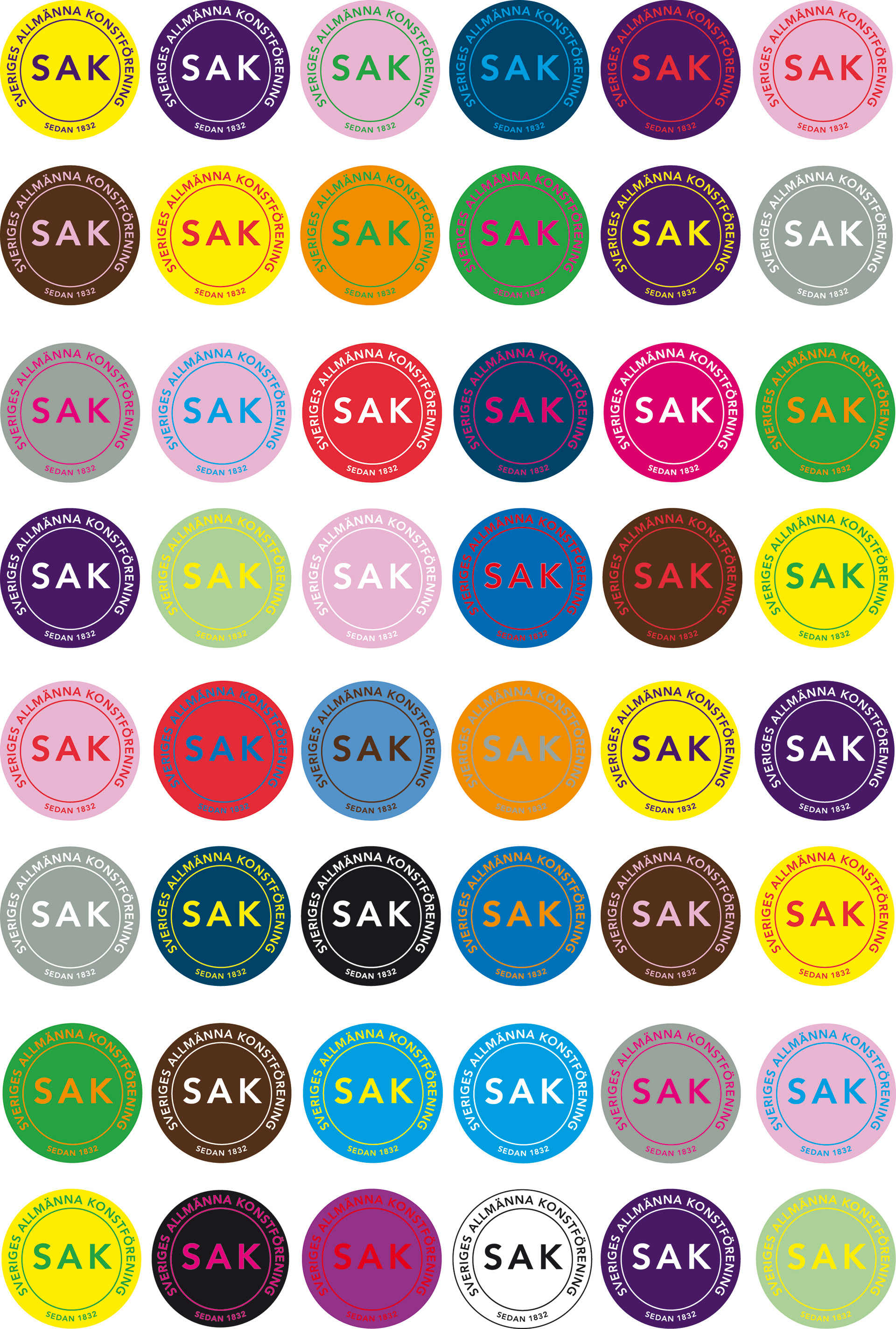 Visuell kommunikation för Sveriges Allmänna Konstförening av Roth Design Studio