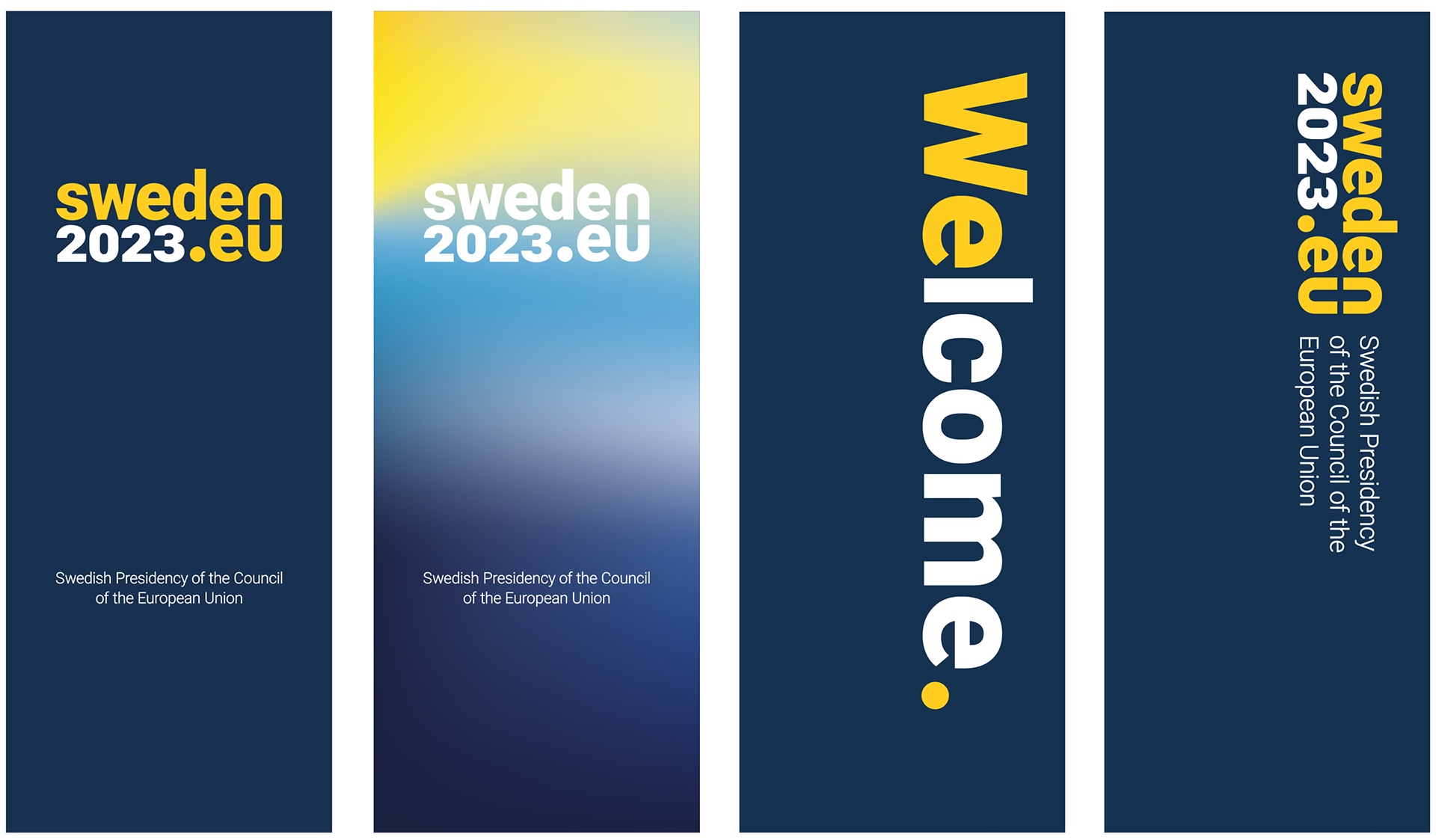 Visuell kommunikation för Sveriges ordförandeskapet i EU 2023 av Roth Design Studio
