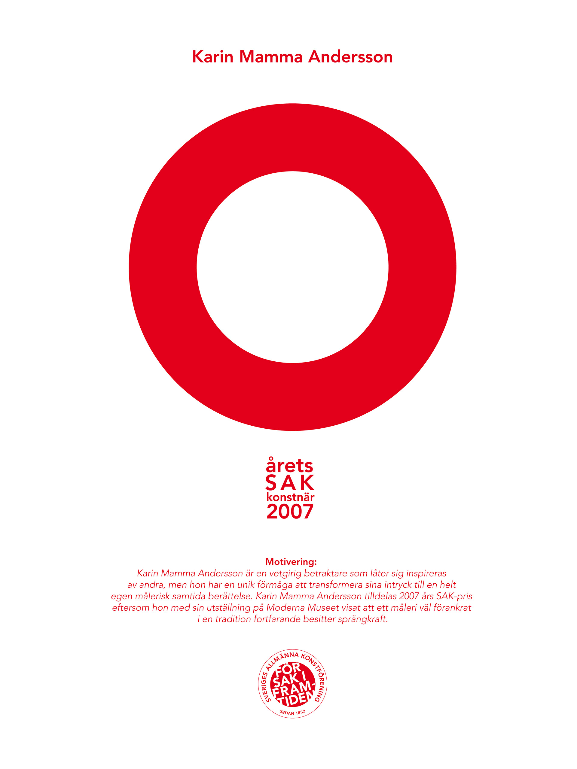 Graphic – Sveriges Allmänna Konstförening – Roth Design Studio