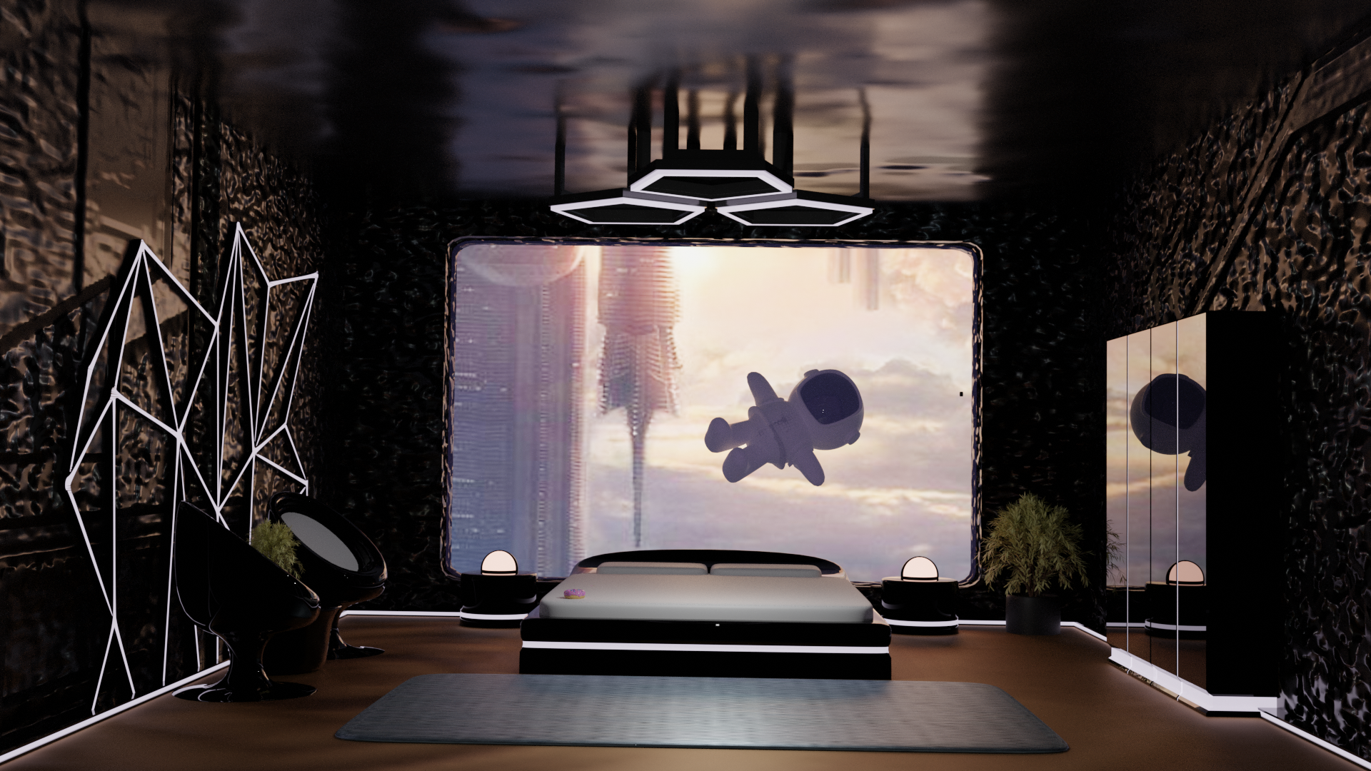 Dive into the future with a glimpse of cyberpunk luxury. Neon-lit, sleek, and utterly stylish β welcome to the futuristic haven of this cyberpunk bedroom interior. ππ