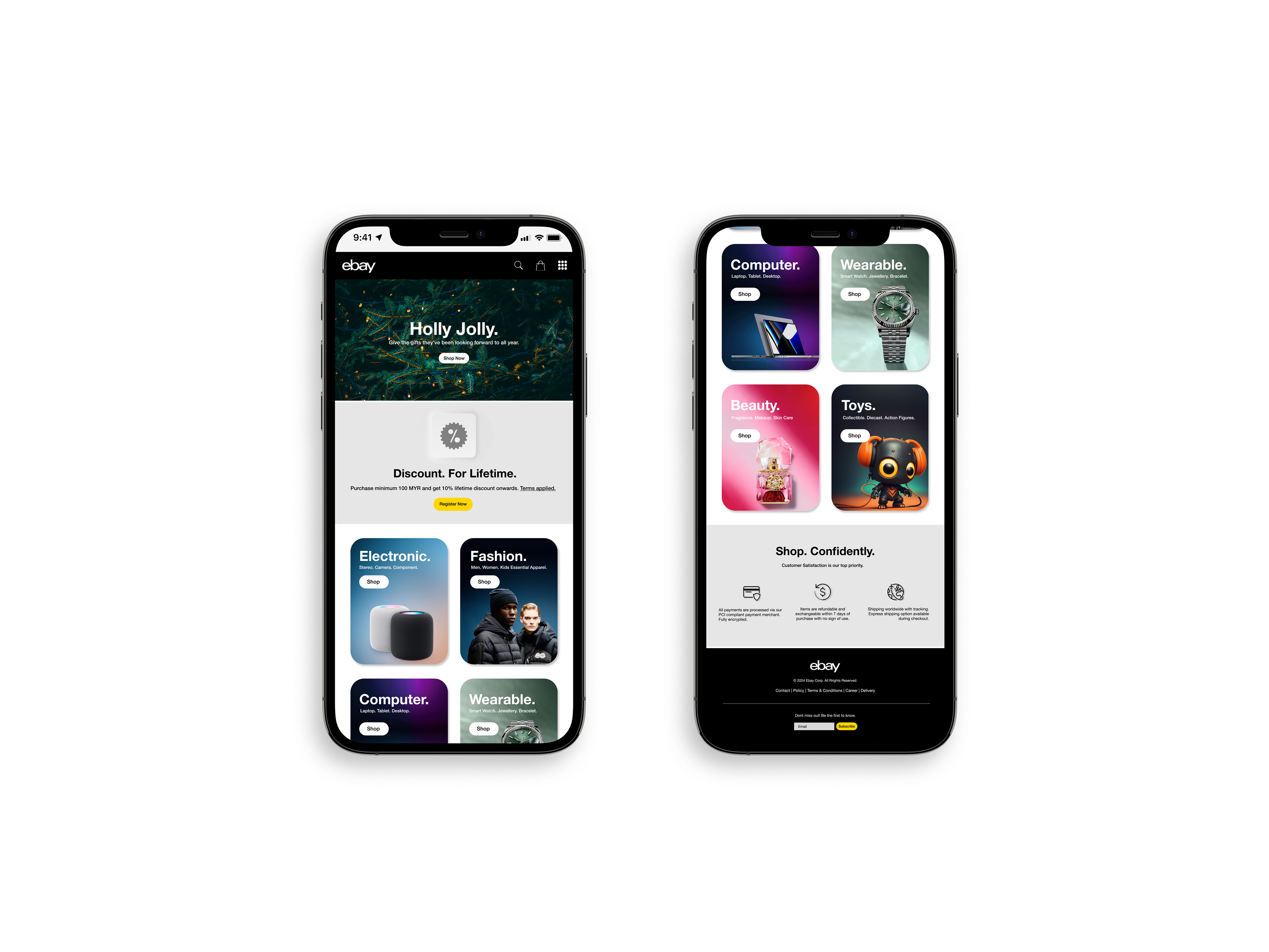 n-the-Go Shopping Redefined: Step into the future with this phone mockup showcasing the sleek and intuitive eBay redesign. Your favorite marketplace at your fingertips, blending convenience and style effortlessly. 📱🌟