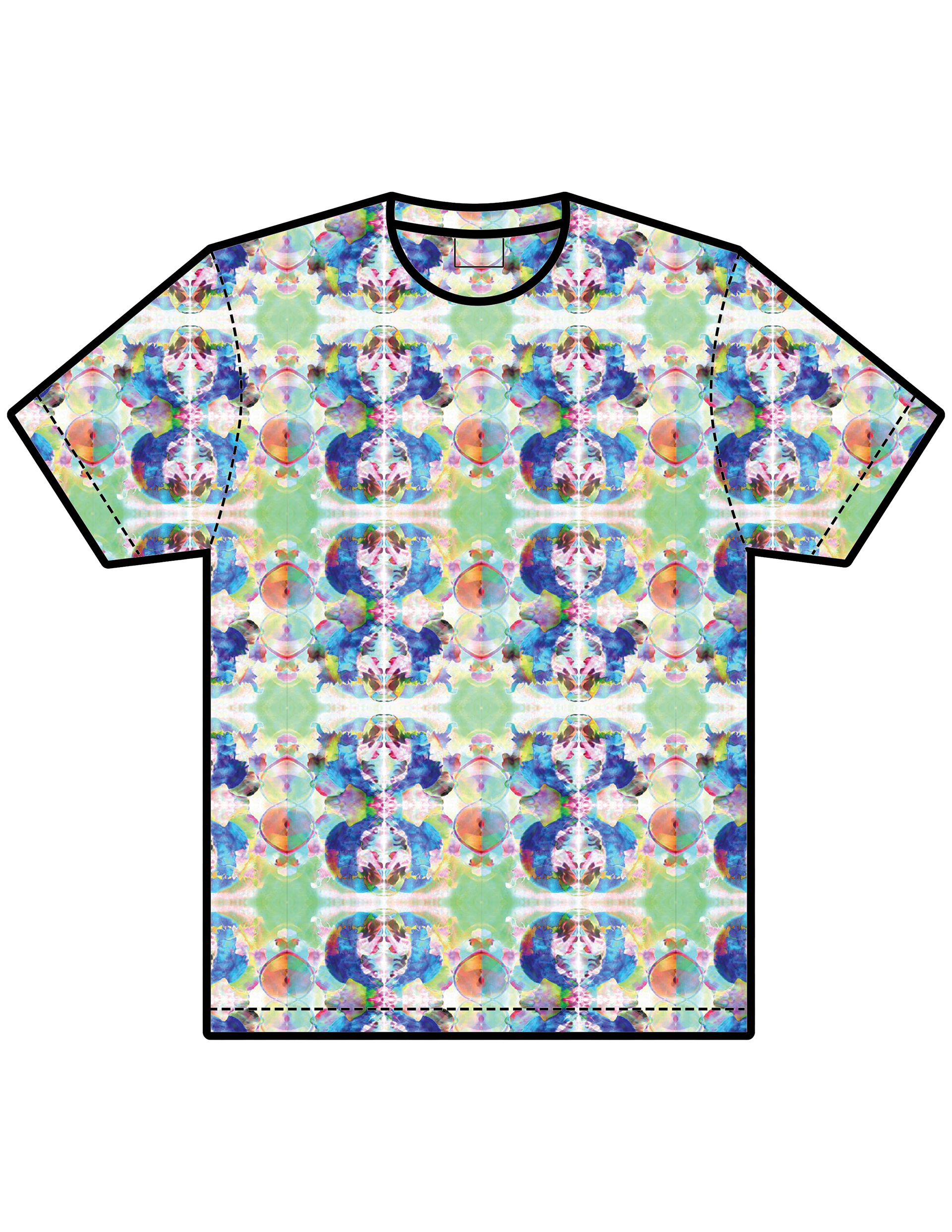 S#0012 "GAIA" mock-up on shirt. Design created by Noah Velez.