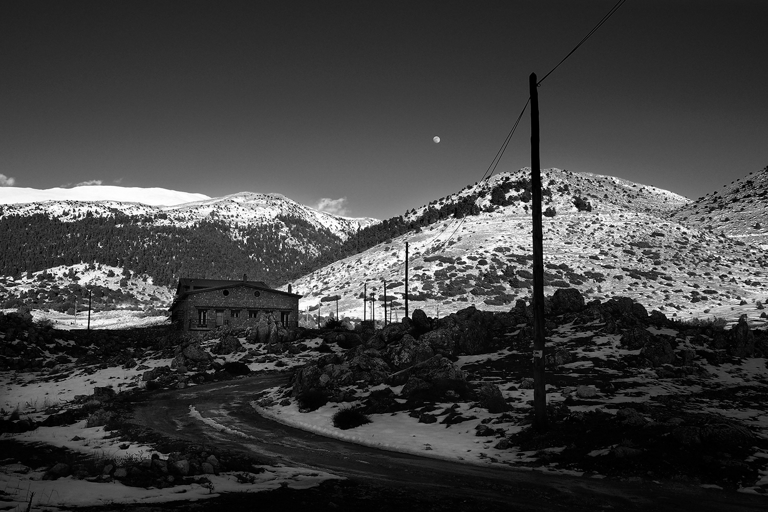 Mountain side Jan.2022 1st Olympus em10ii 2,3,4 Fuji x100s Direct b&w