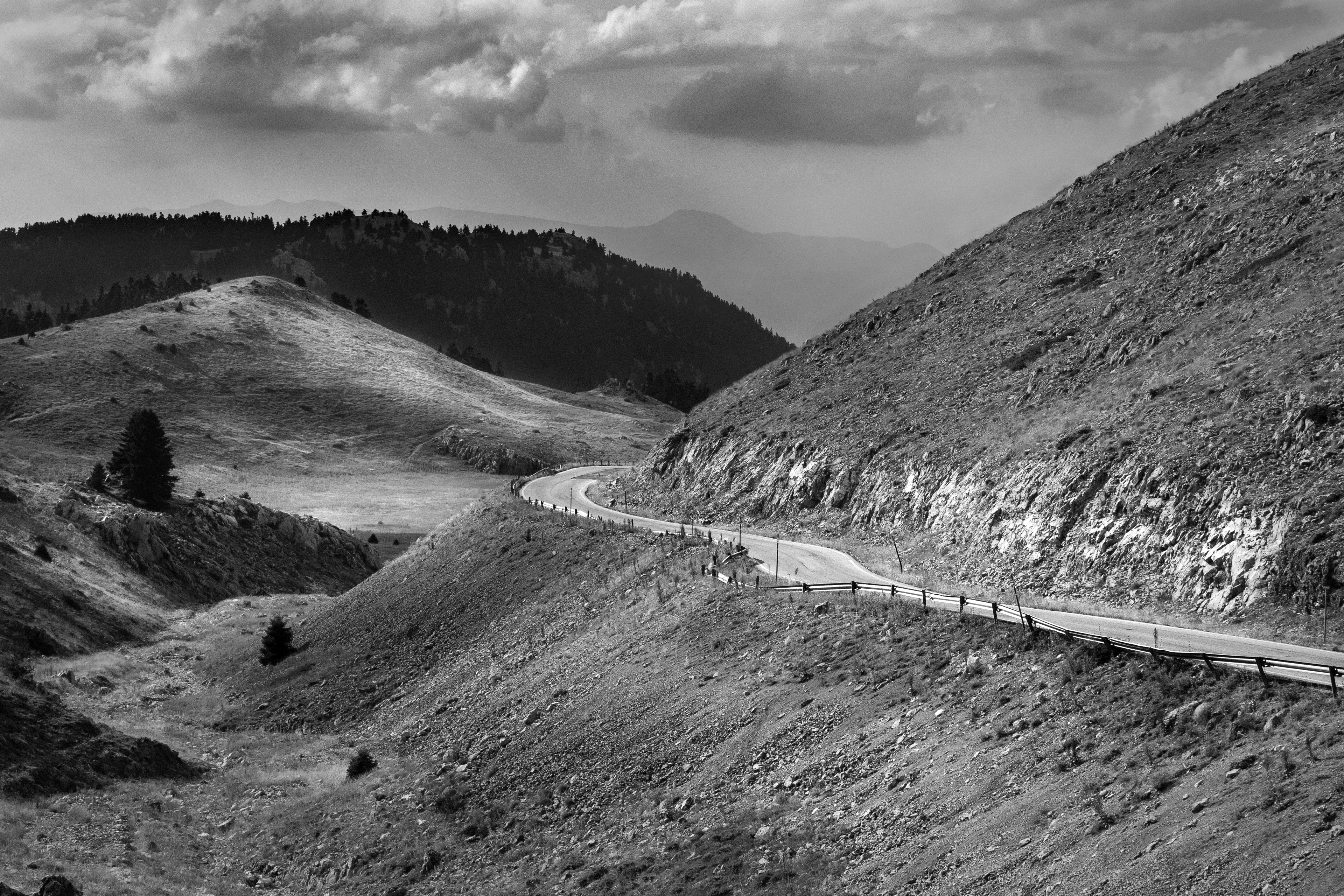 Dry land.2 Road on high altitude,Greece