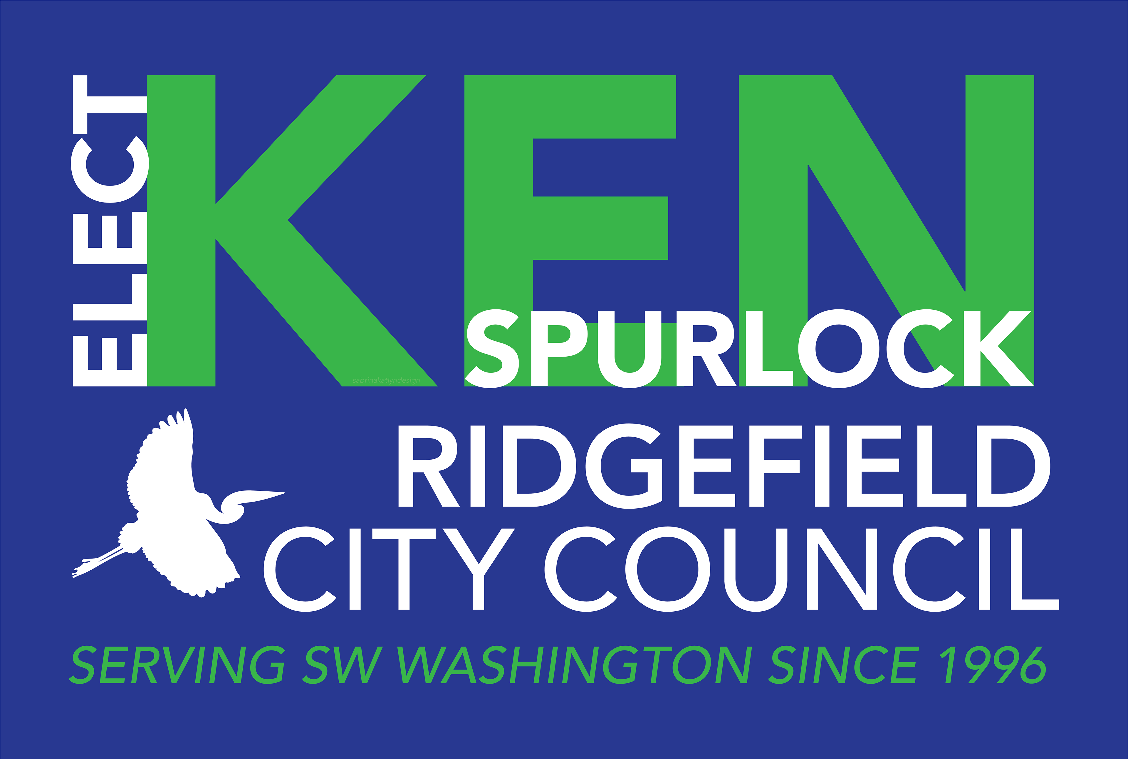 24"x16" yard sign for Ken Spurlock's political campaign.