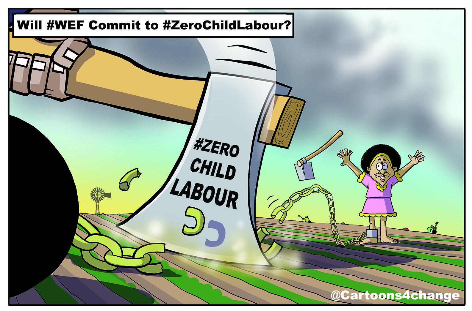 Illustration by Mangena from South Africa for Cartoons For Change. We have many Cartoons For Change available for publication and distribution.